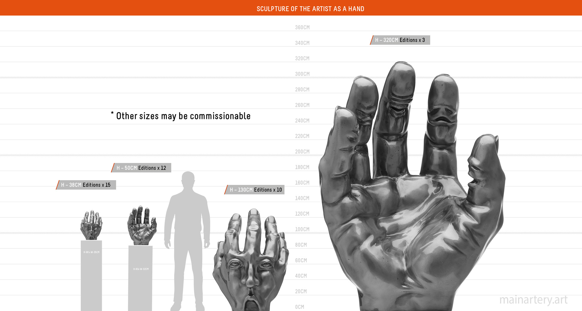 sculpture of the artist as a hand sculpture todd stuart image