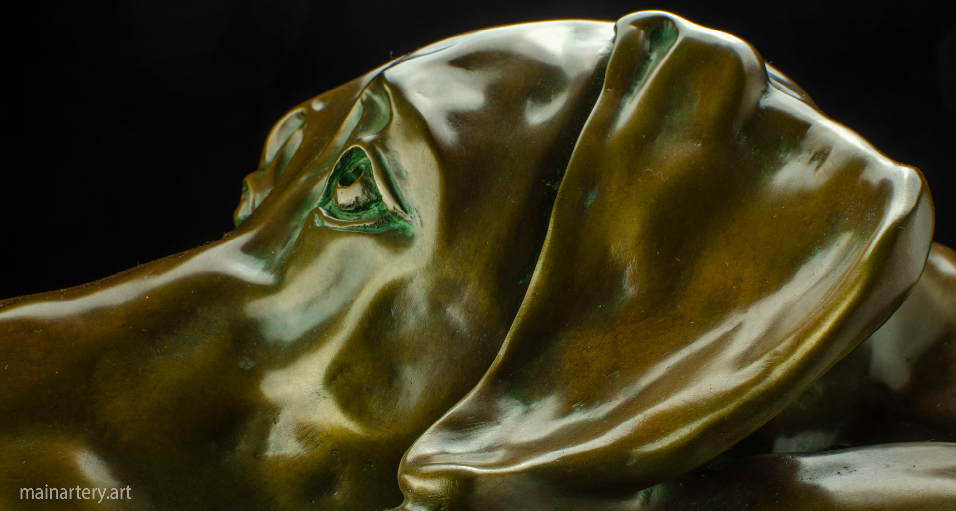 tabletop bronze contemporary pet portrait artwork image