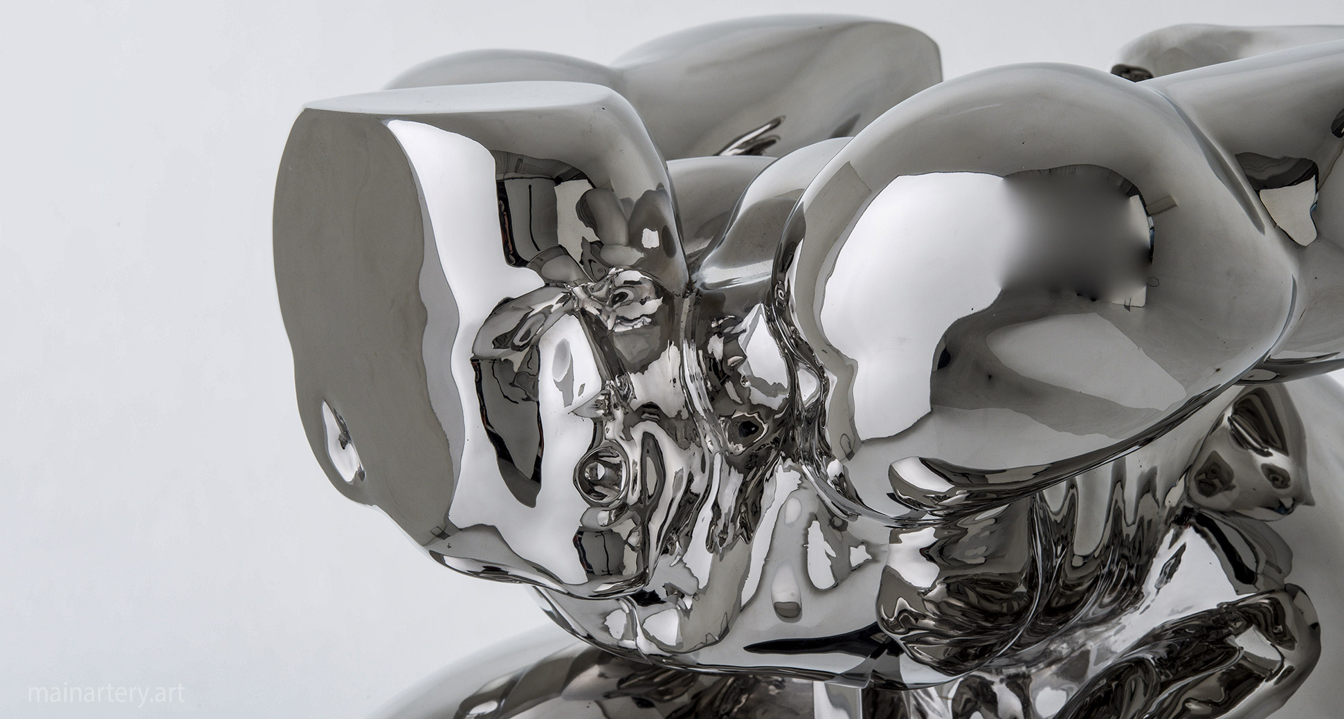 abstract modern stainless steel sculpture image