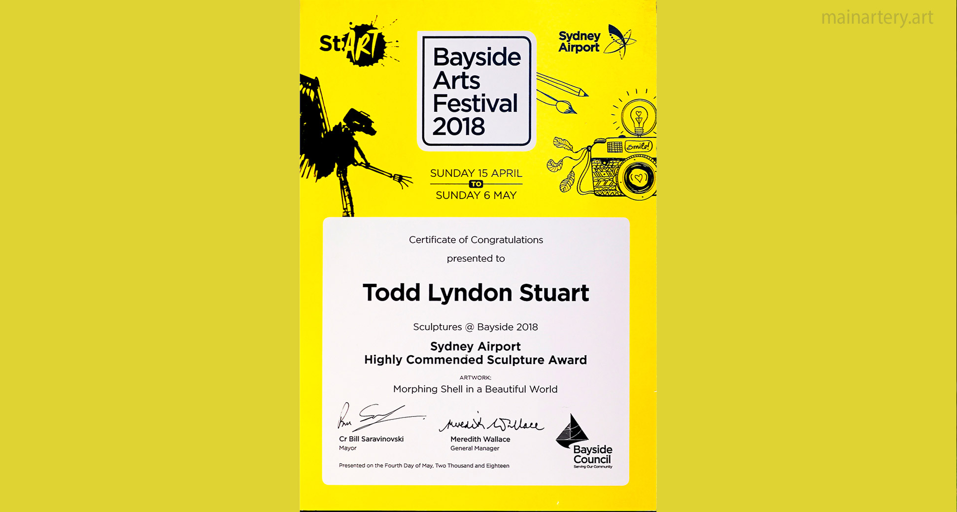 bayside festival prize morphing shell todd stuart image