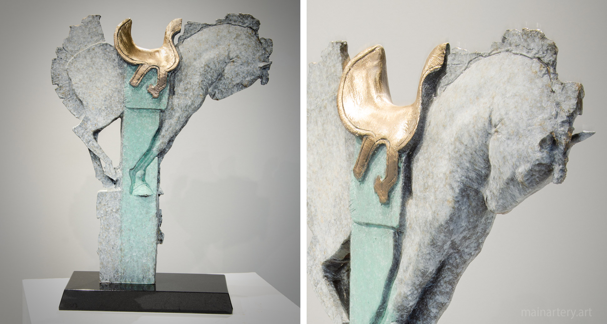 bronze canter sculpture image