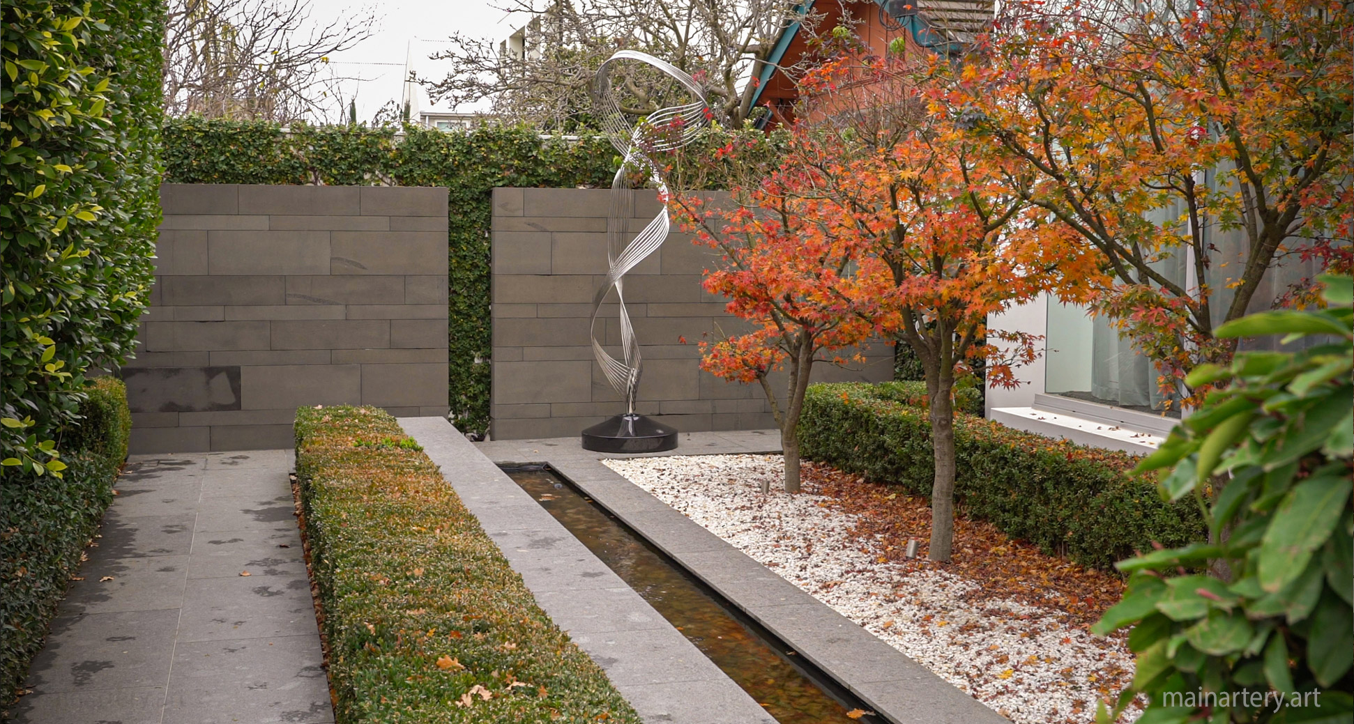 courtyard polished contemporary outdoor art image