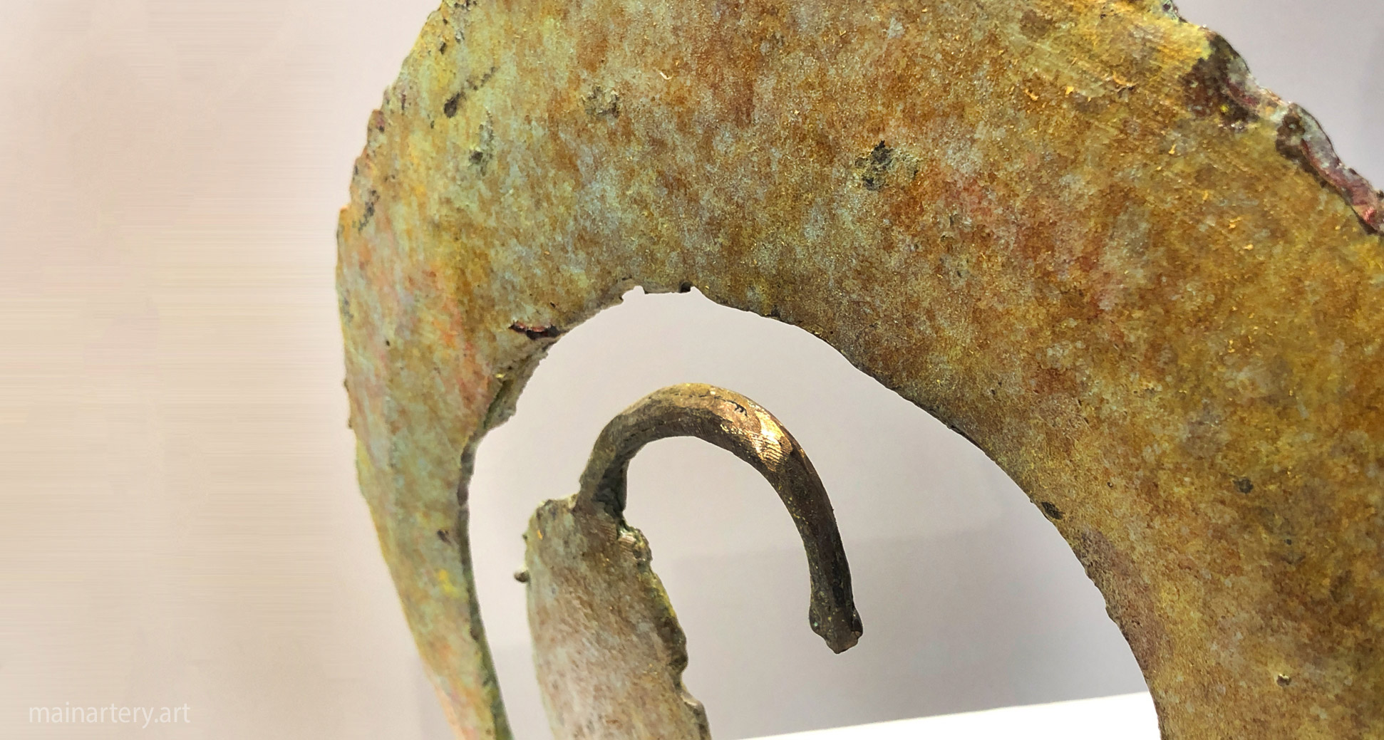 designers contemporary bronze gum leaf sculpture image