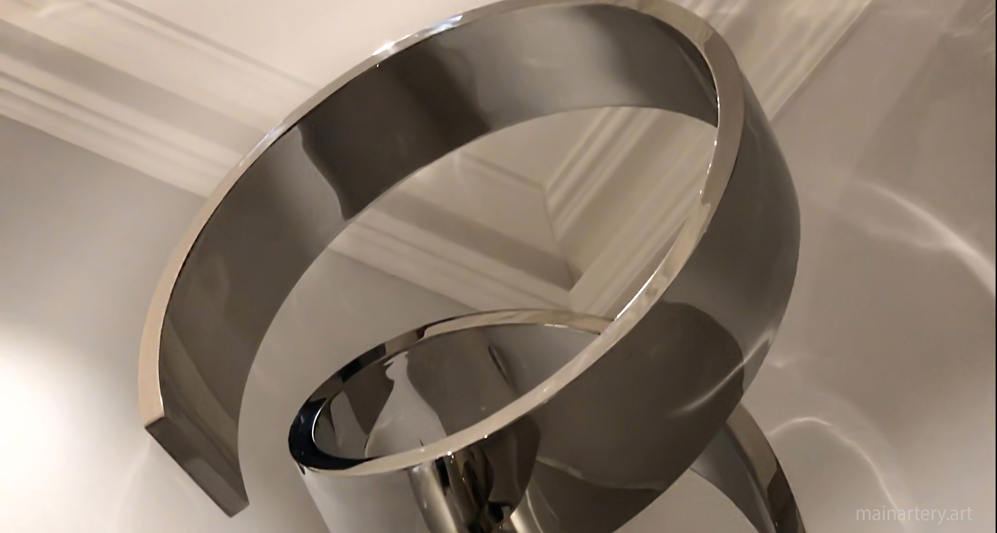 entrance polished contemporary interior sculpture image