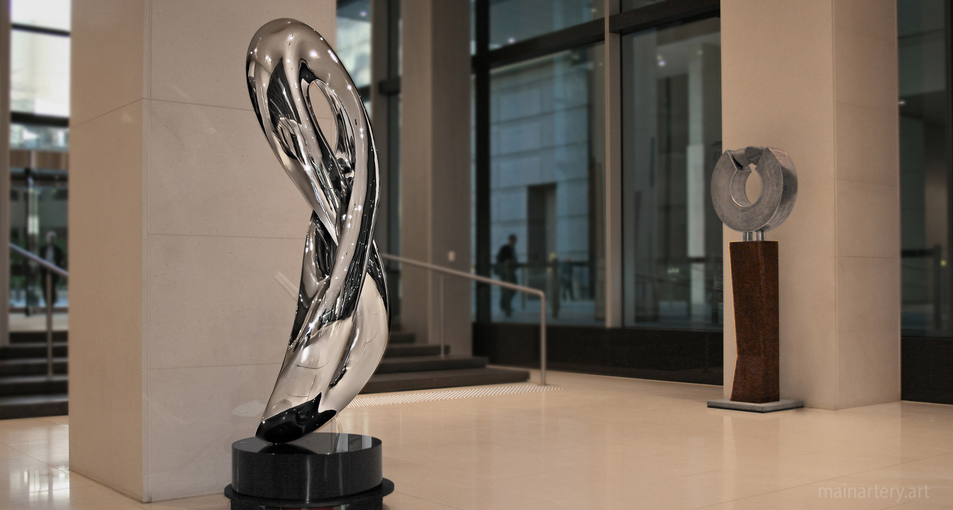 foyer stainless abstract public art sculpture image
