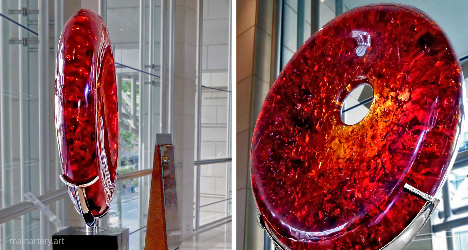 freestanding fiberglass representational public art sculpture image