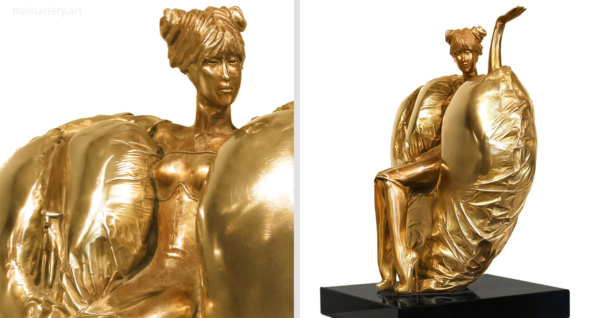 In Our Love Sculpture, image 3, capturing the flowing curves symbolizing unity