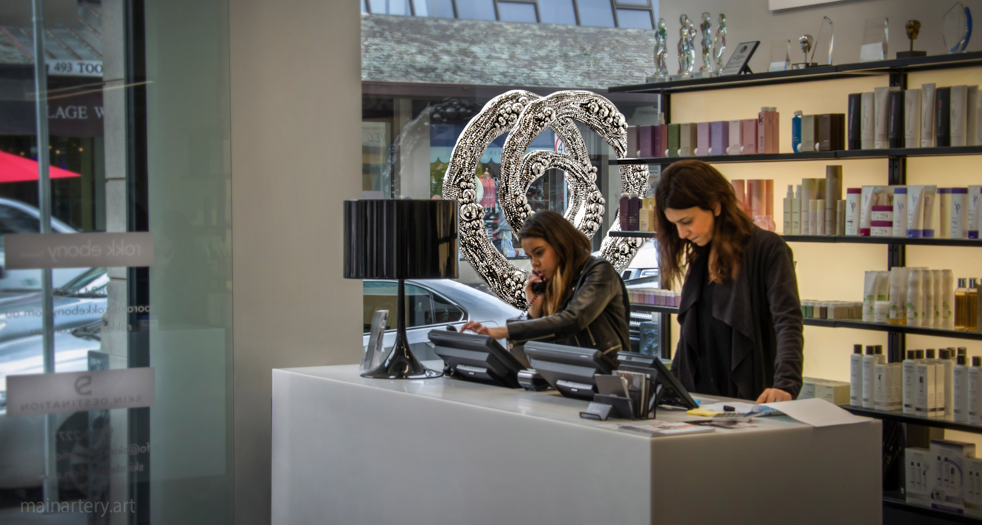 medium mirror polished organic interior artwork image