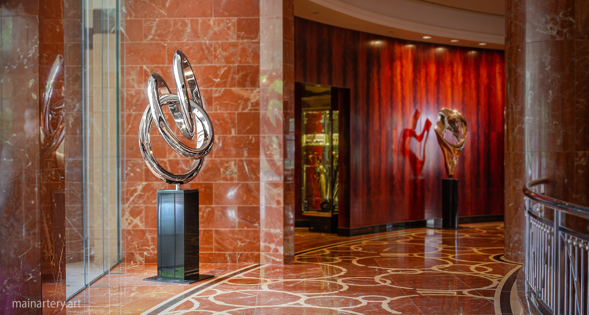 modern corporate sculpture art lease hire image