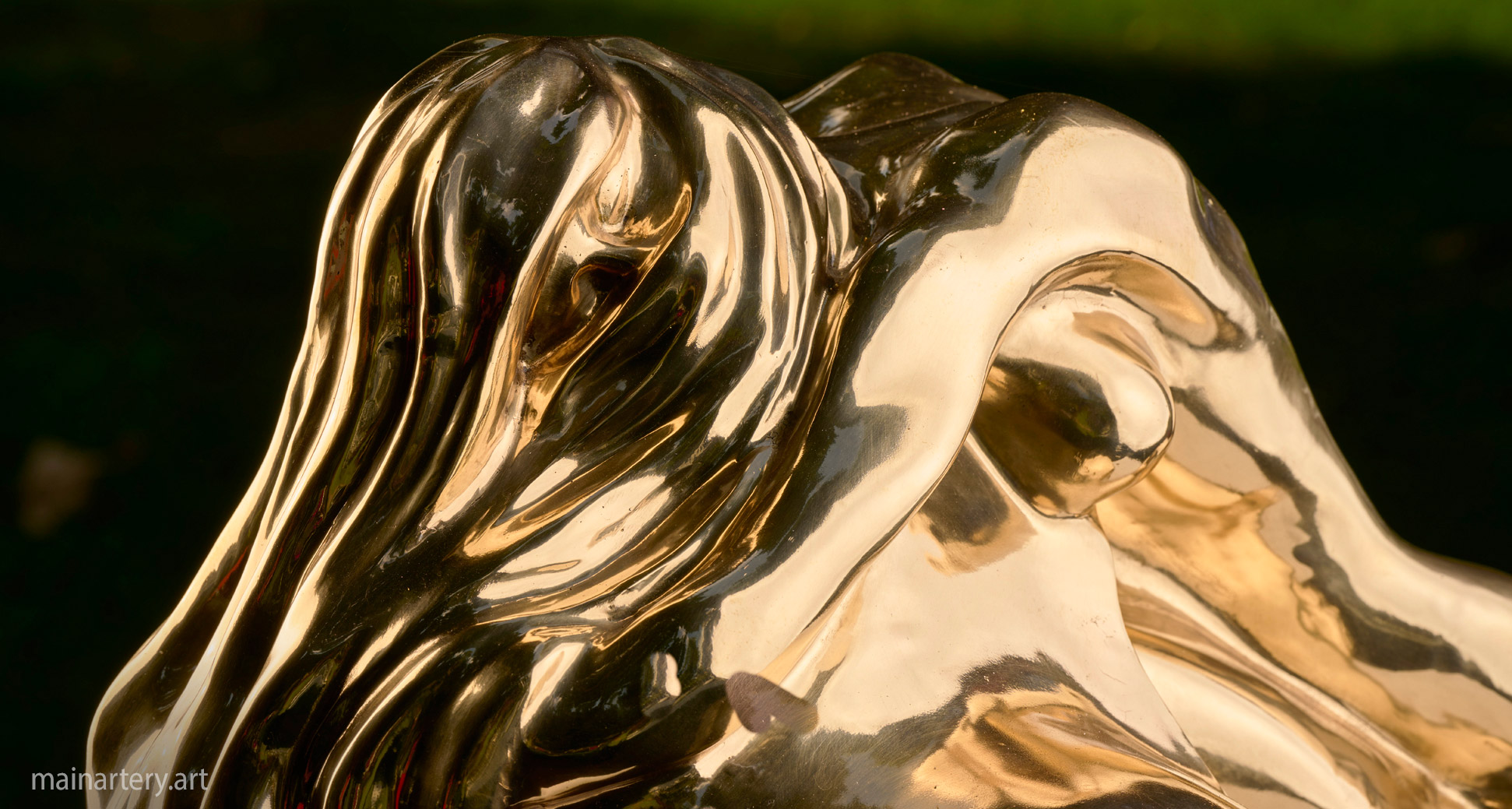 polished bronze contemporary nude artwork image