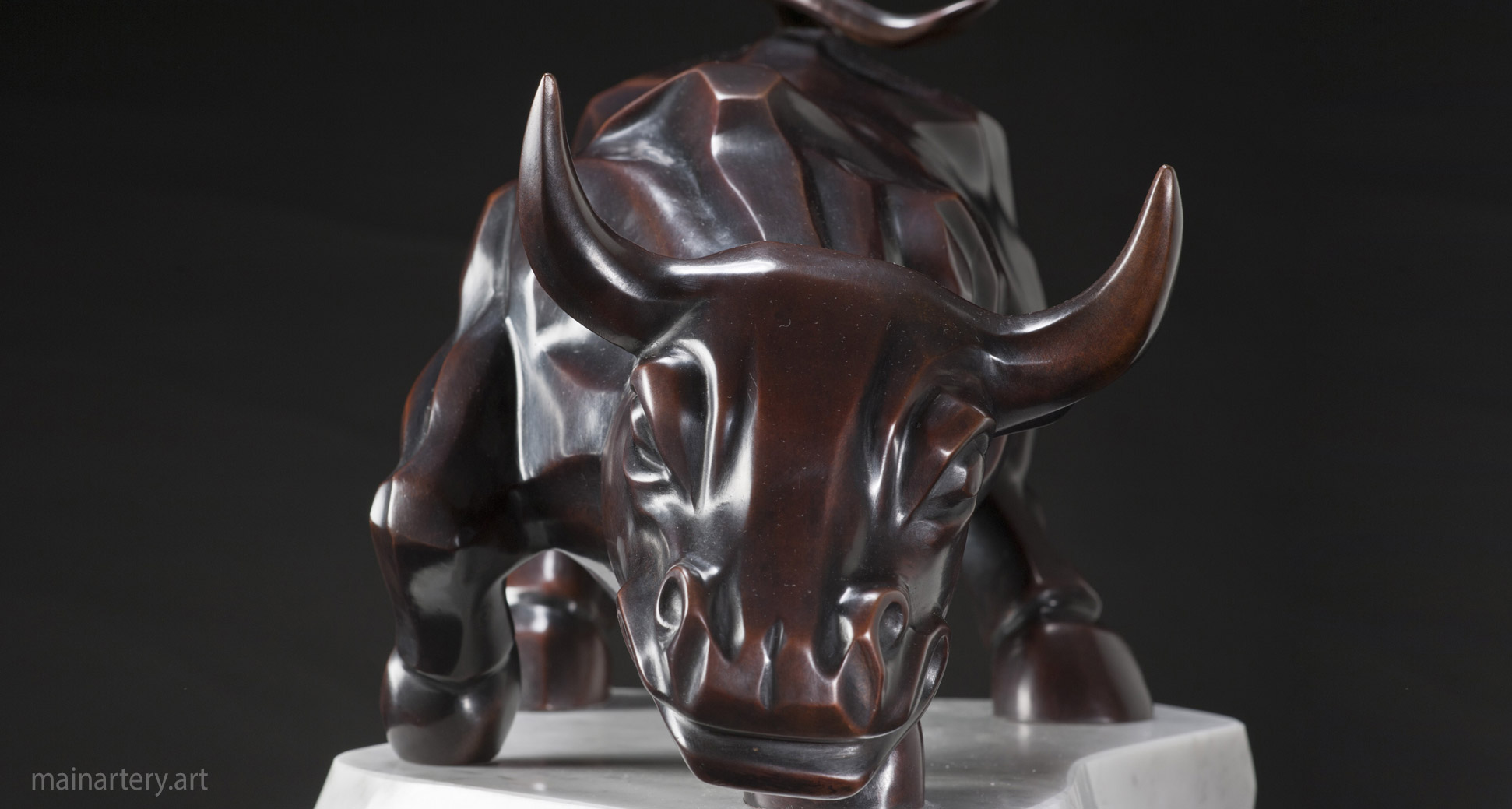 polished contemporary interior bull art image