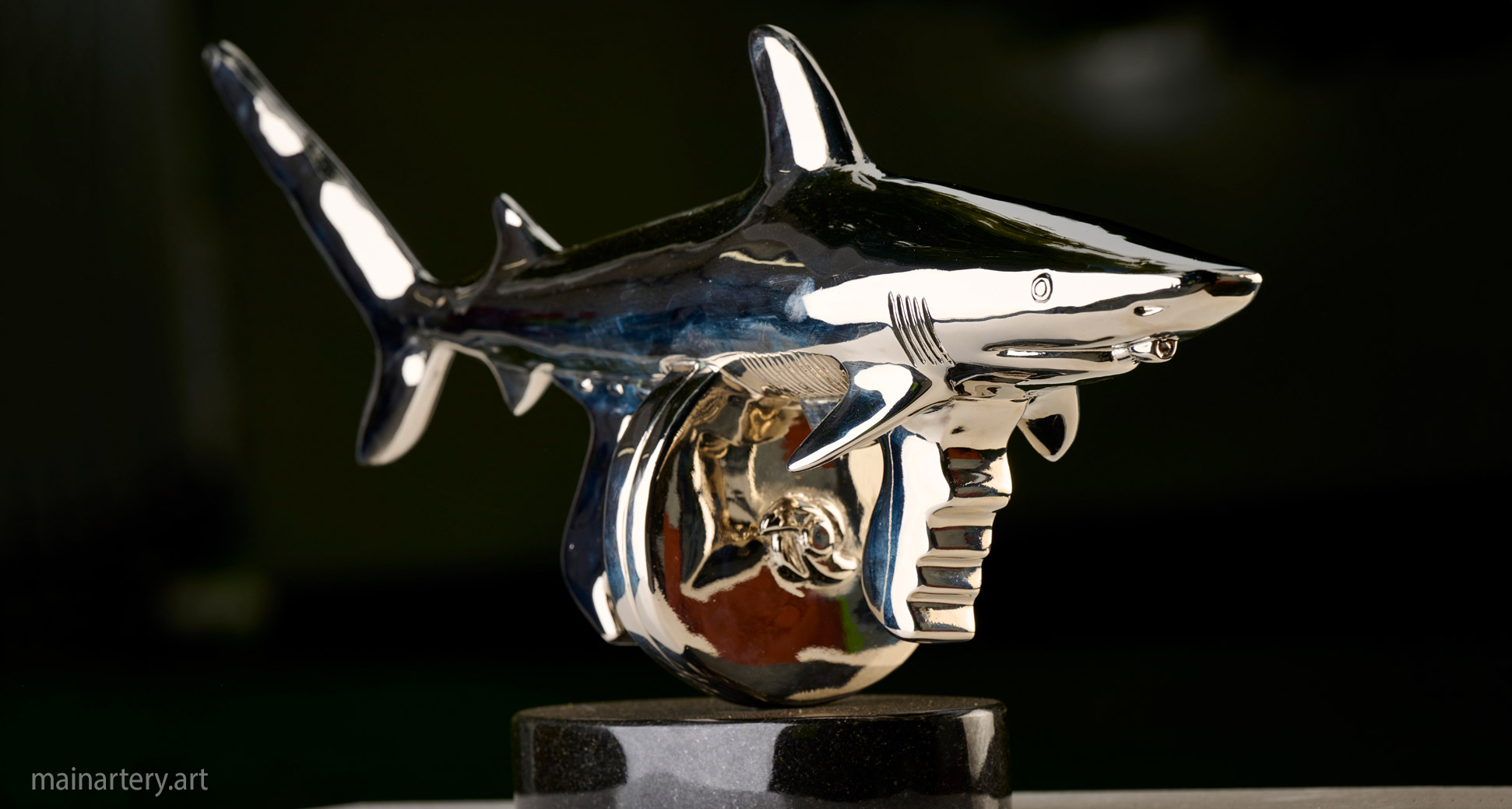 small stainless steel surreal interior art image