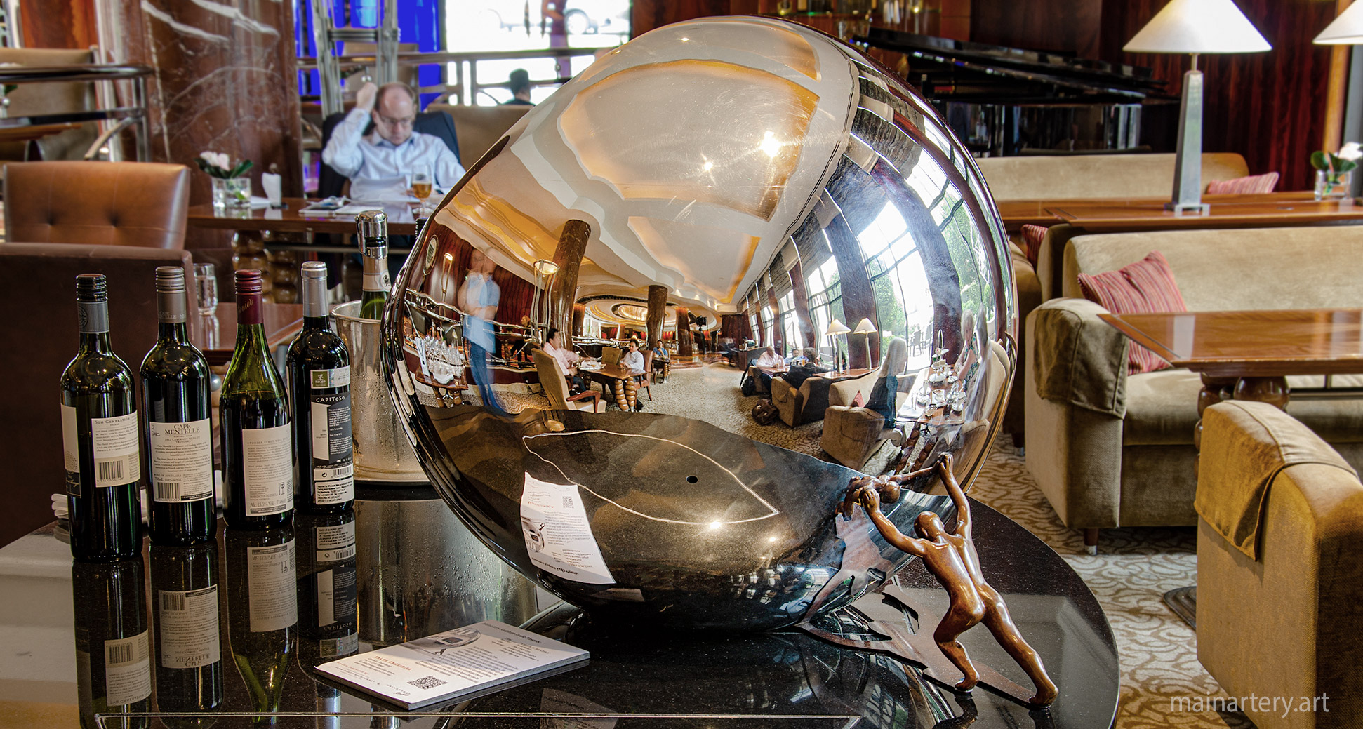 tabletop mirror polished representational cafe artwork image