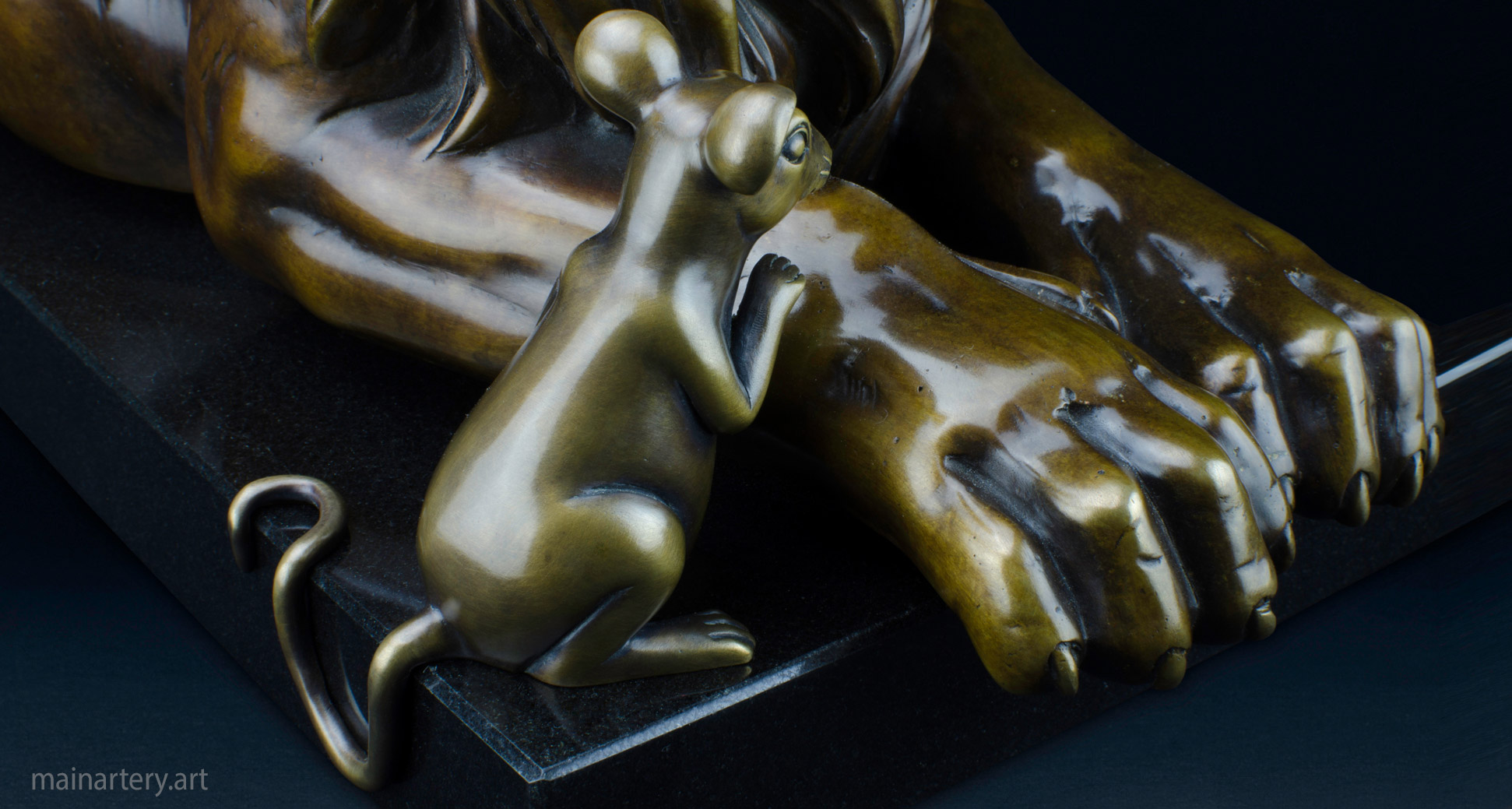 bronze mouse narrative interior artwork image