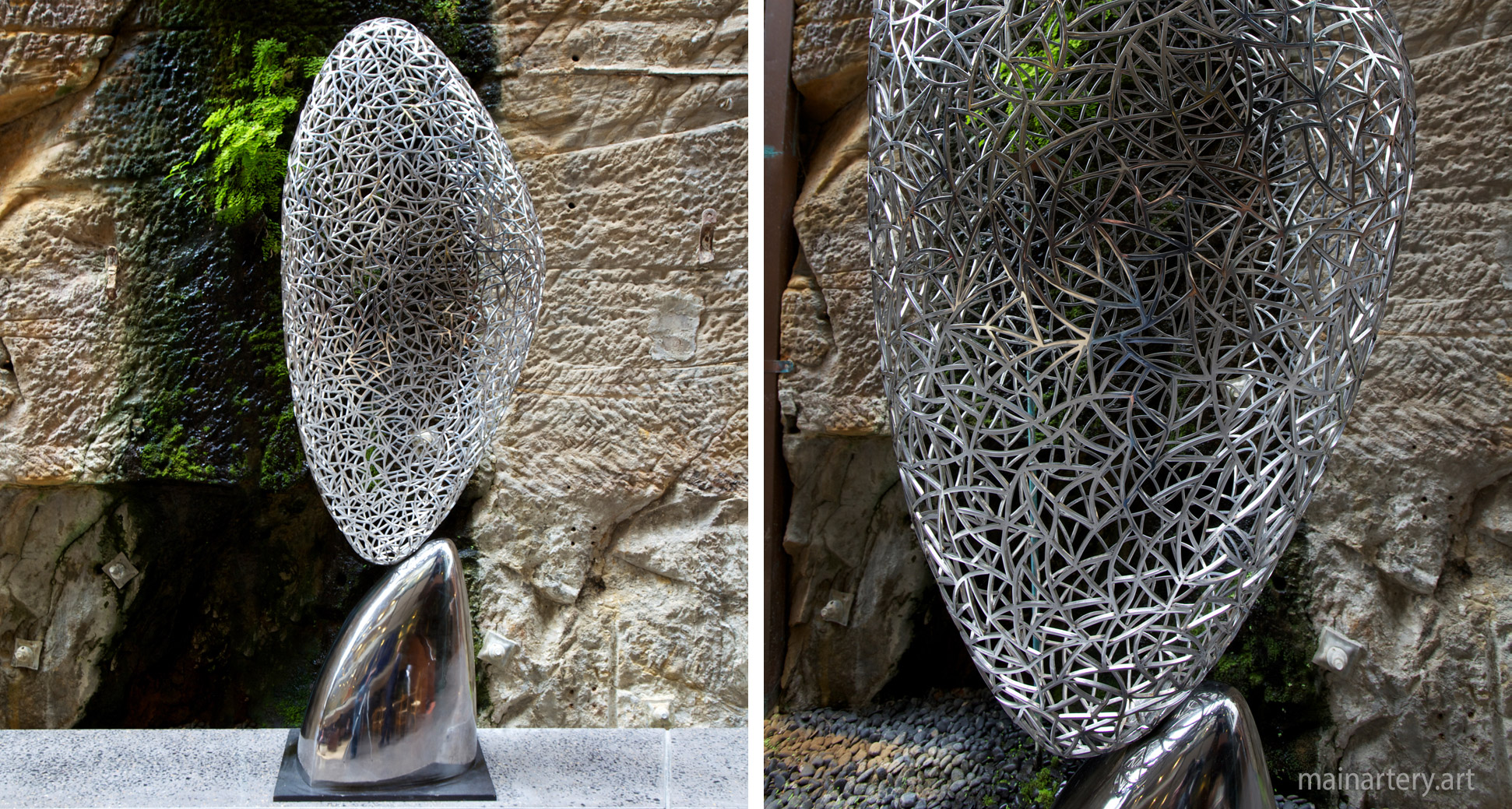 freestanding polished modern outdoor art image