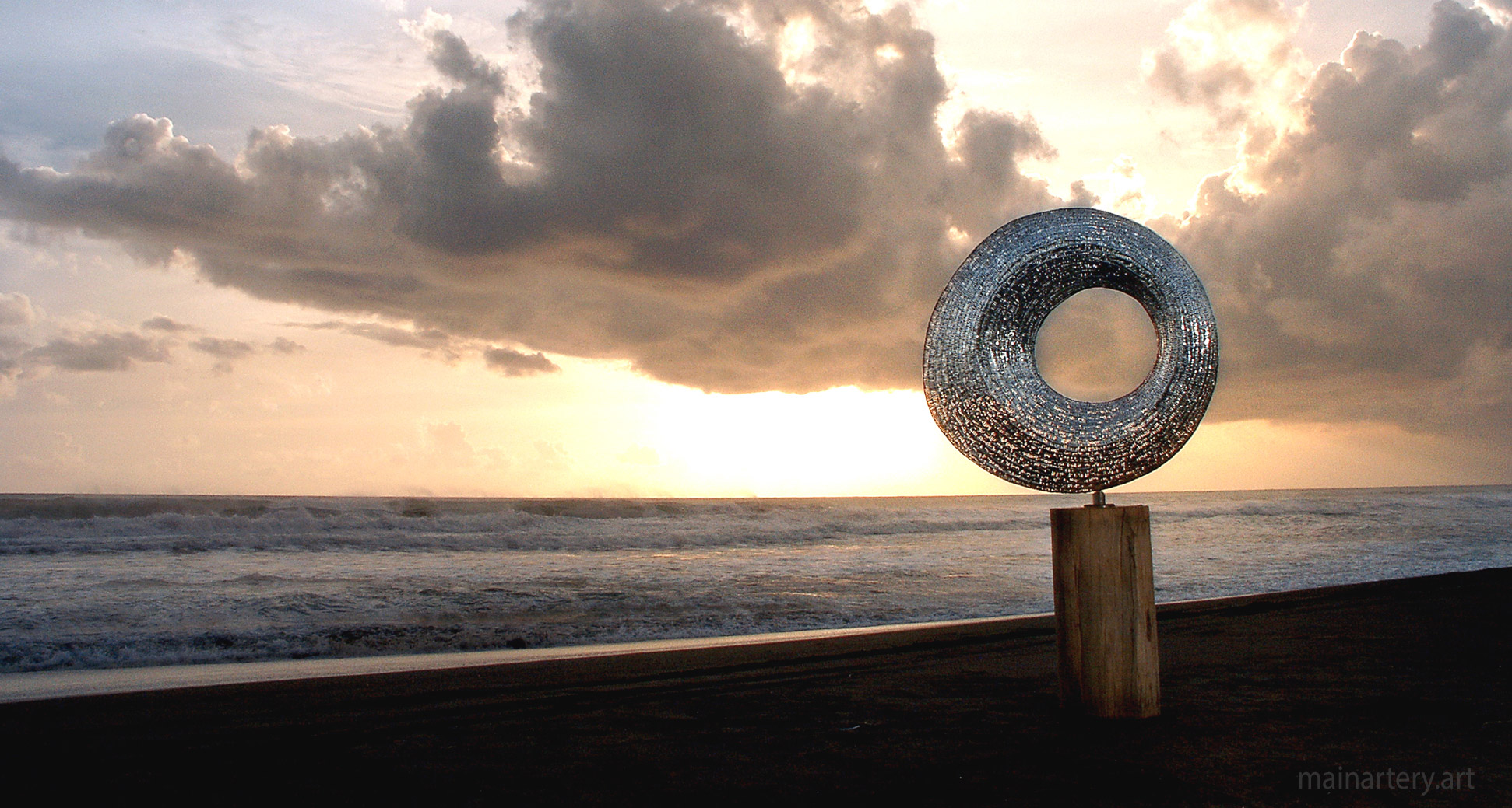 freestanding stainless organic outdoor beach artwork image
