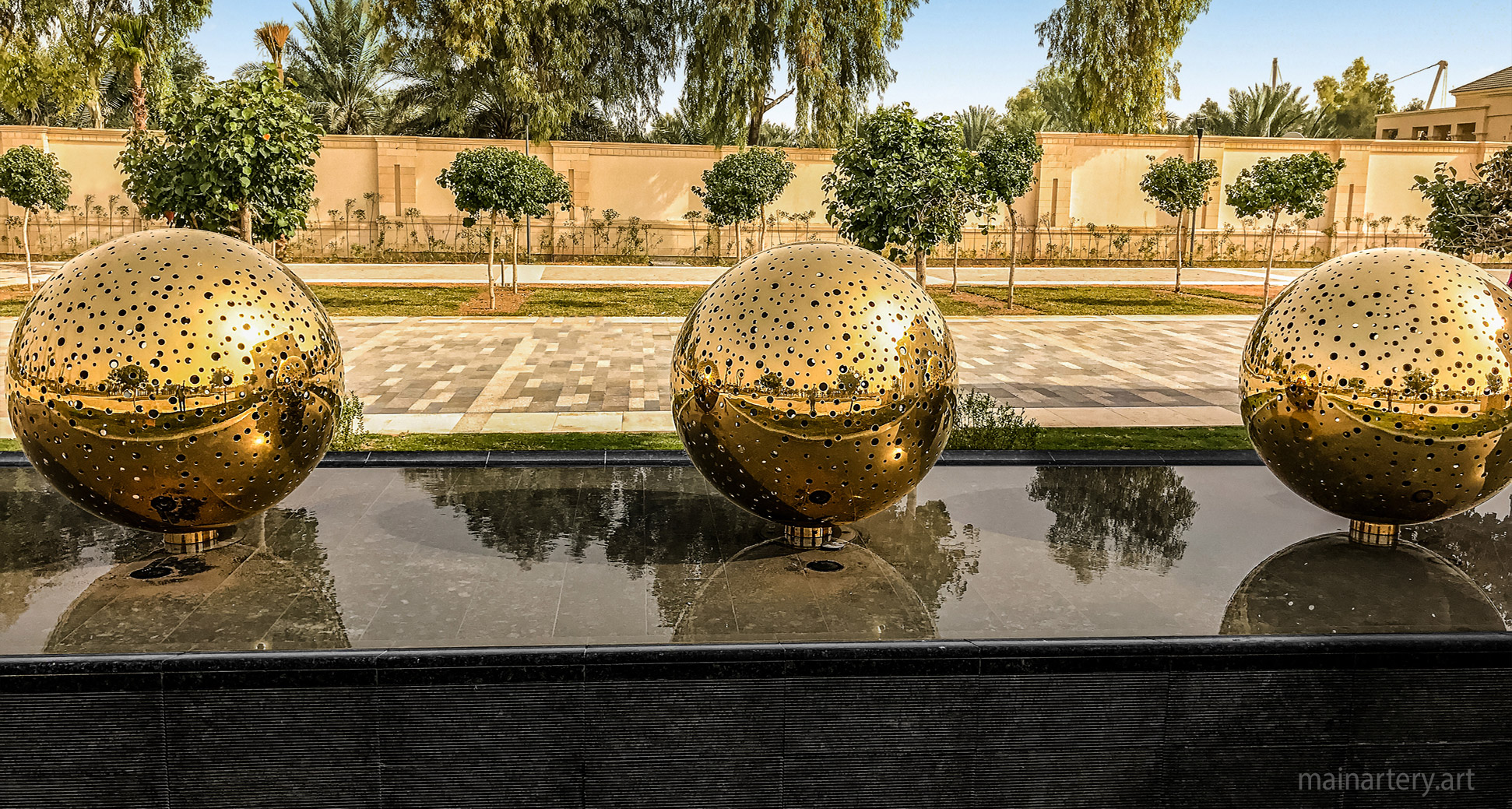 giant polished abstract public sculpture image