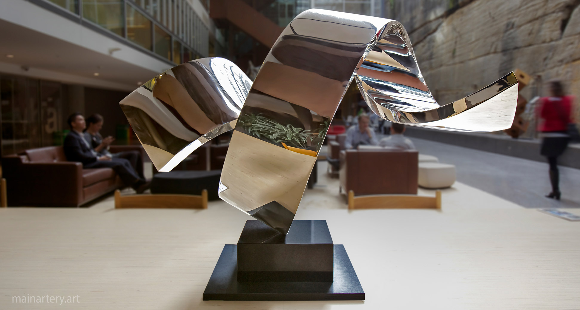 interior polished modern interior sculpture image