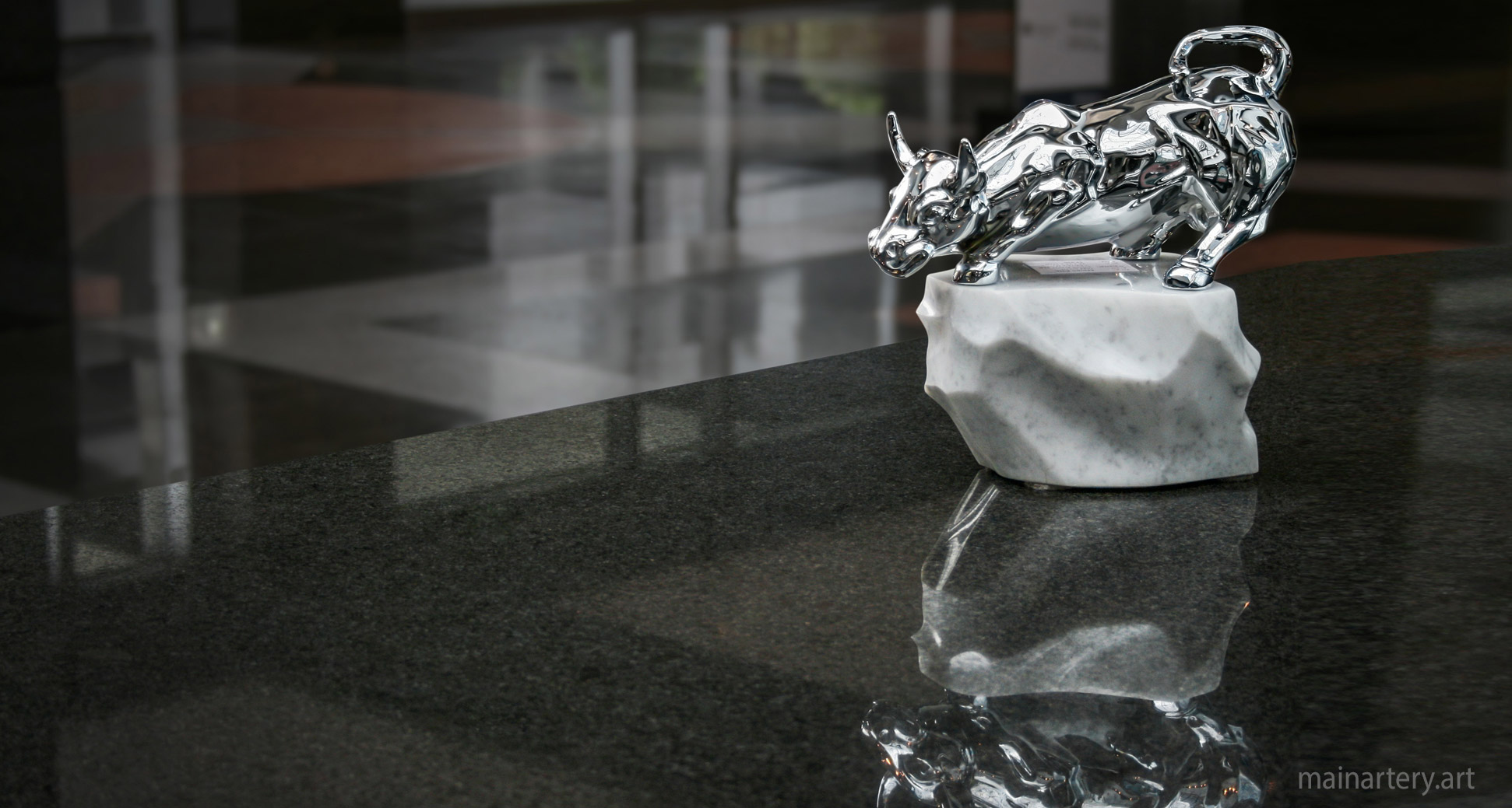 interior polished raging bull art image