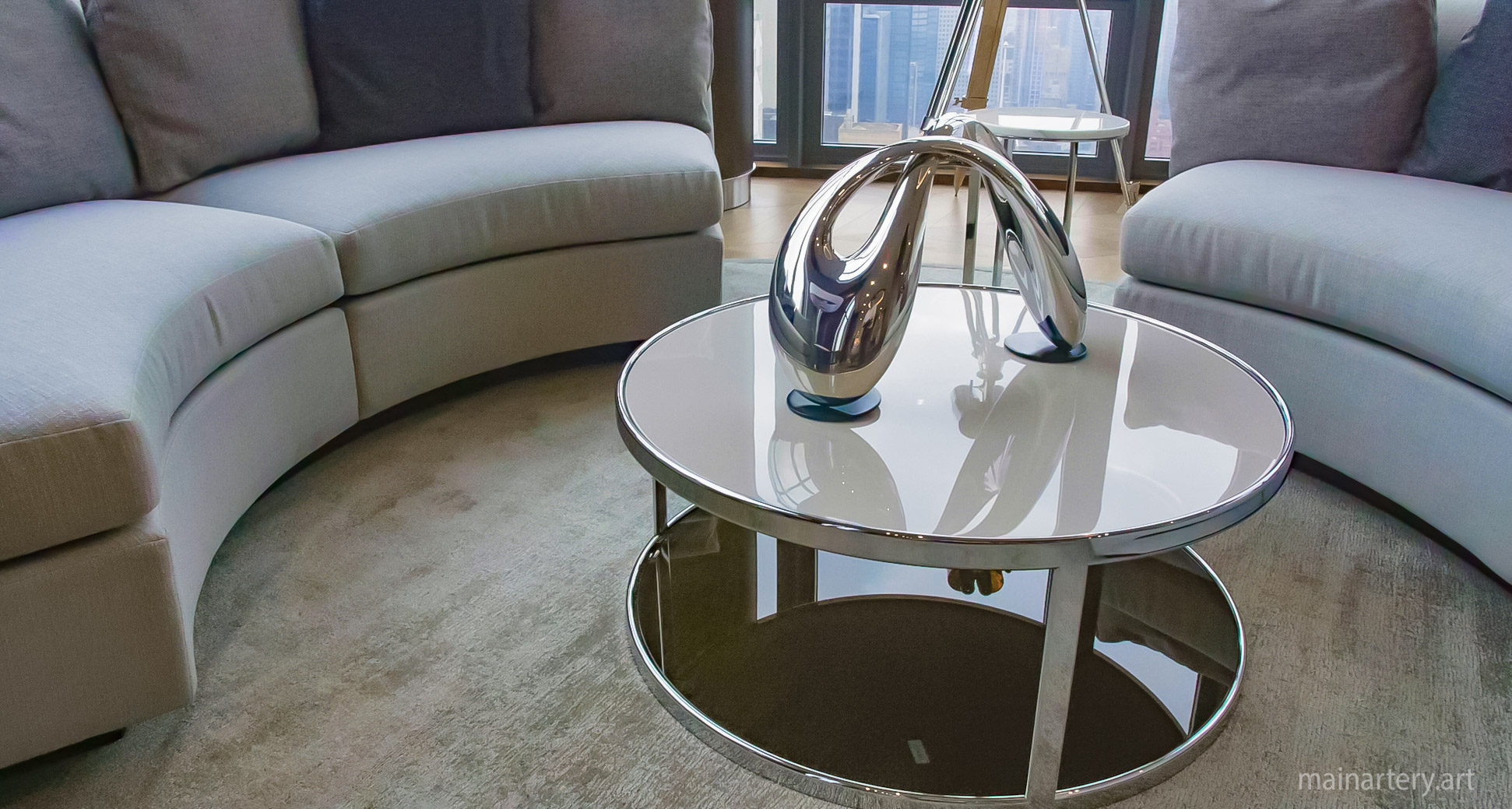 interior stainless steel contemporary sculpture image