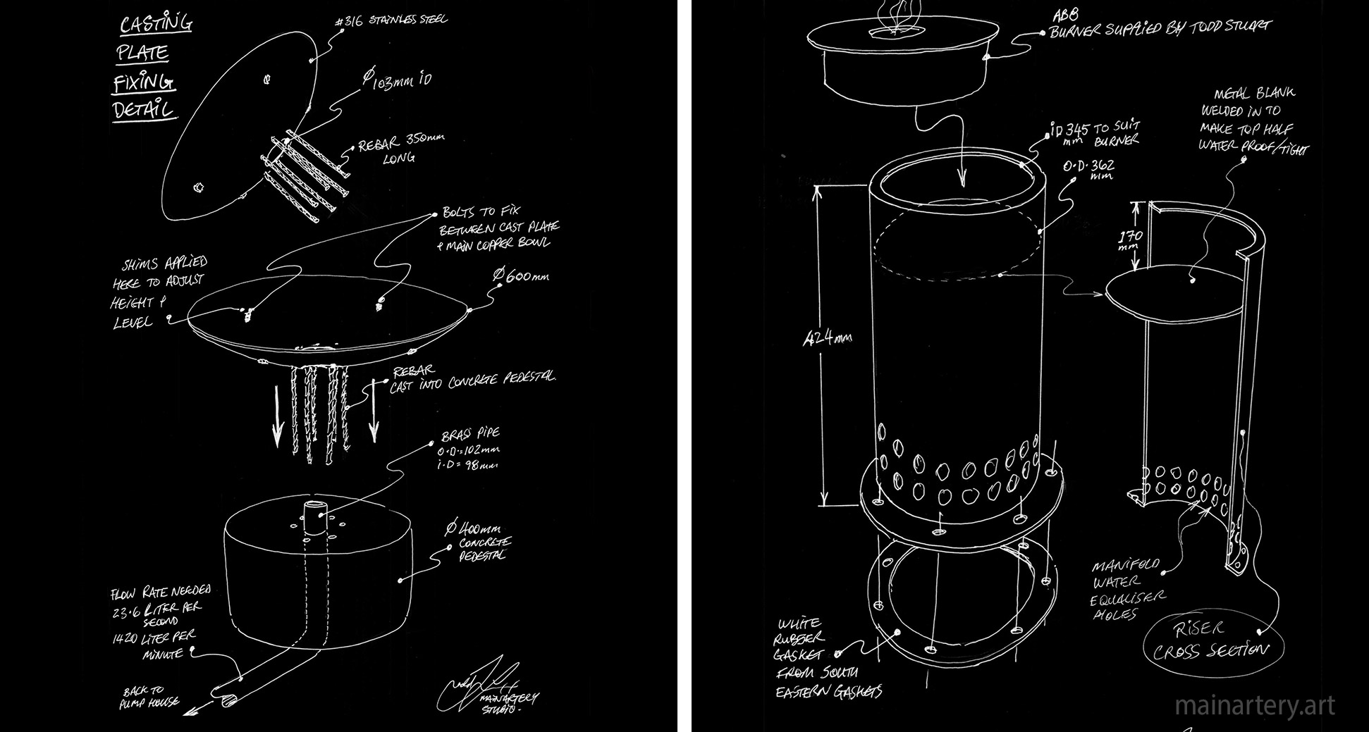 large copper water feature fire bowl designs image