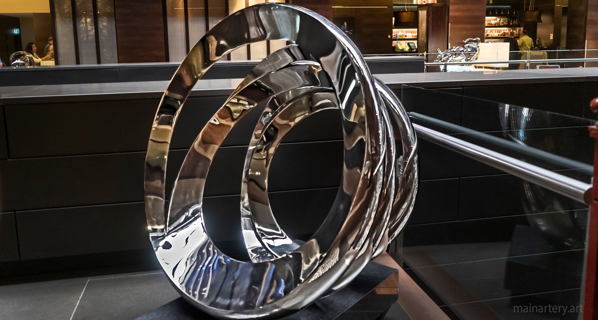 large stainless contemporary indoor artwork image