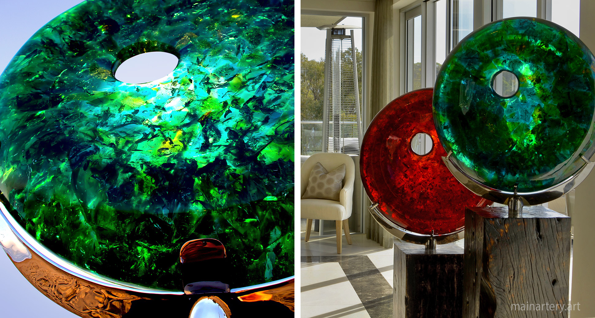 medium fiberglass abstract translucent sculptures image