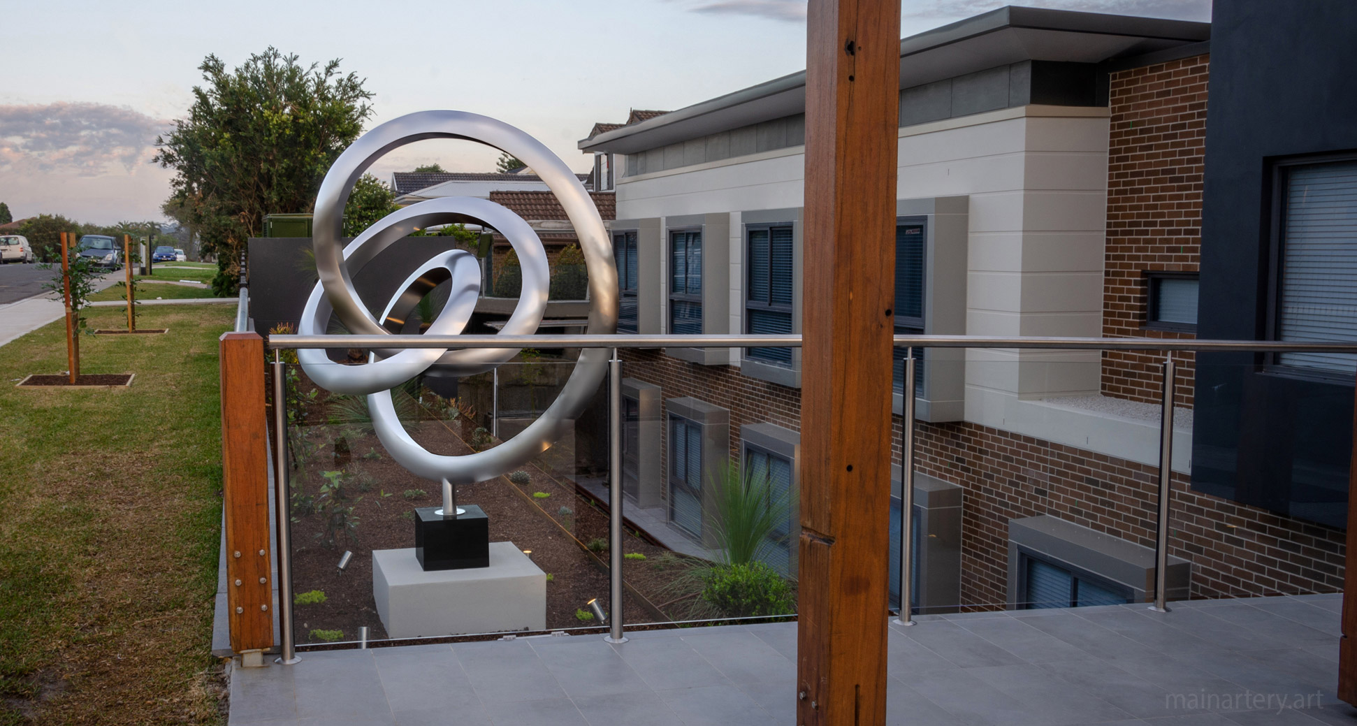 open spaces metal abstract public art sculpture image