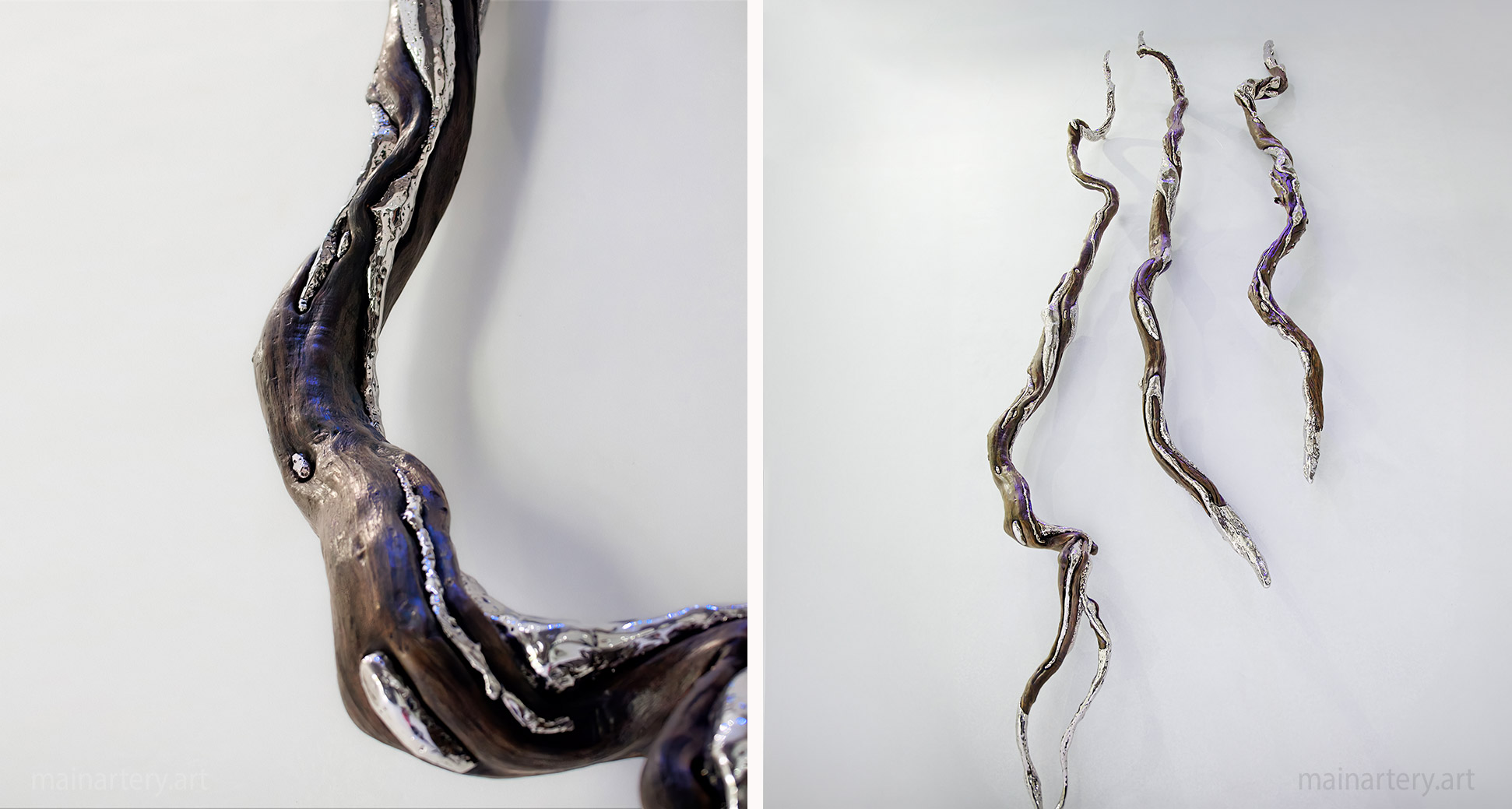 organic tall modern abstract interior wall sculpture image