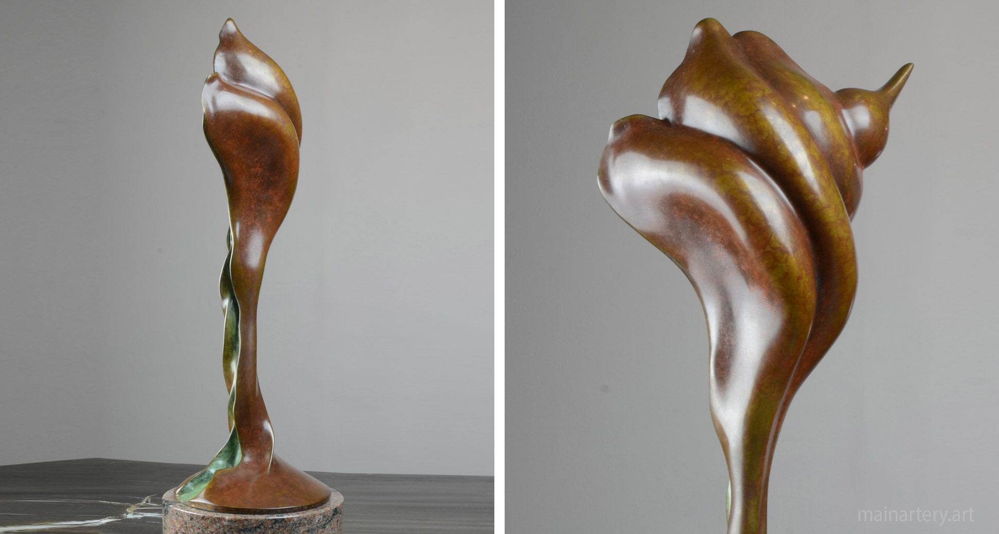 small bronze abstract interior artwork image