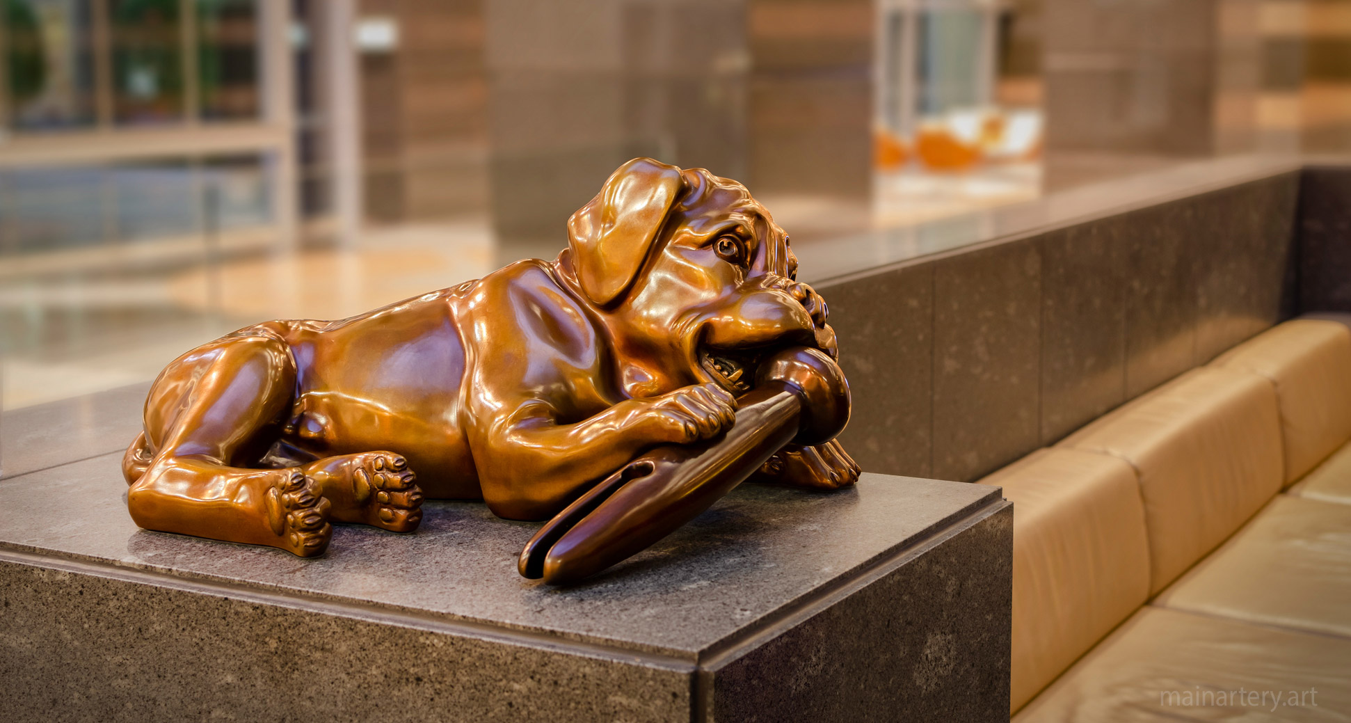 tabletop bronze representational interior sculpture image