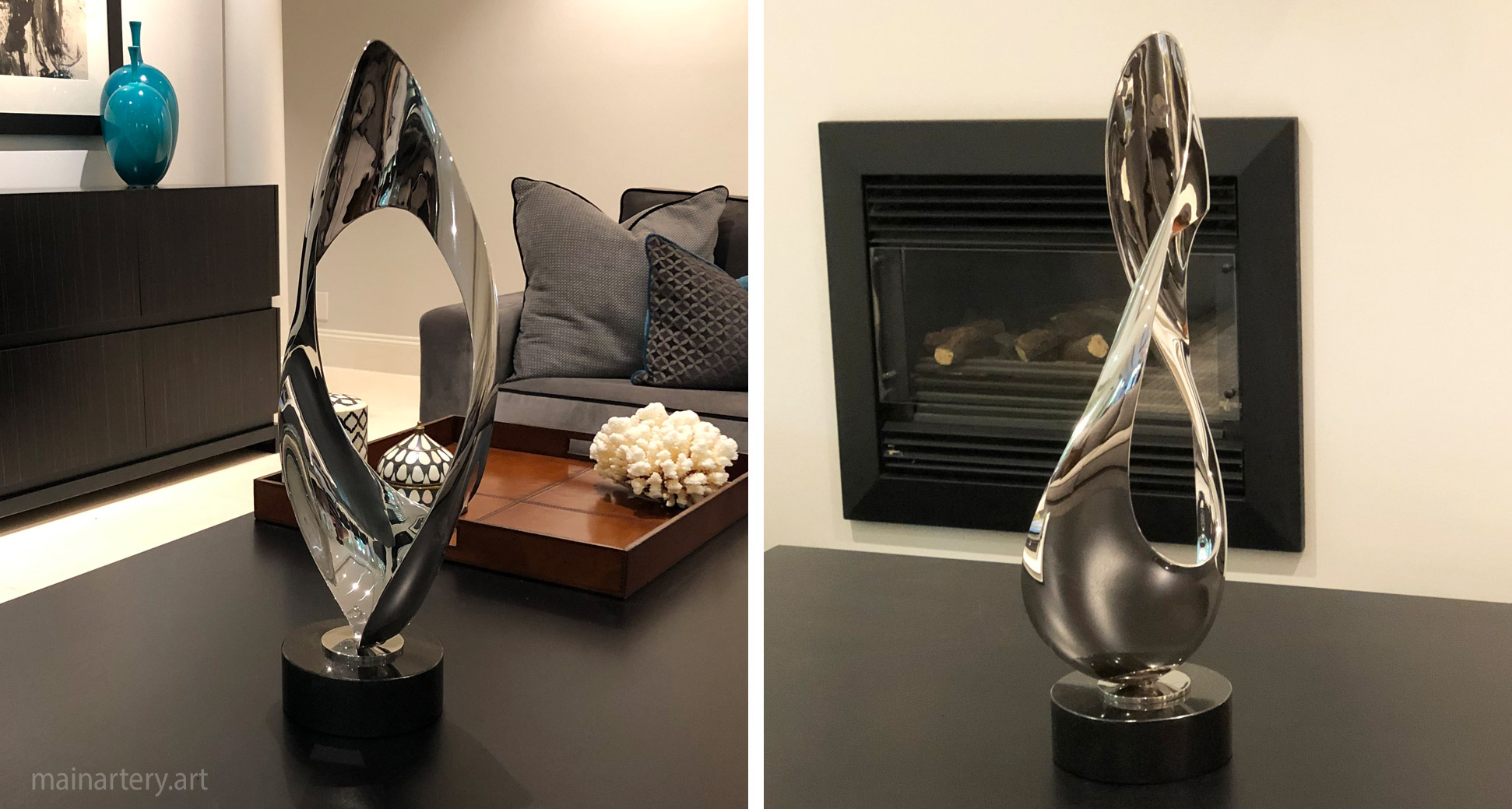 tabletop stainless algorithmic artwork image