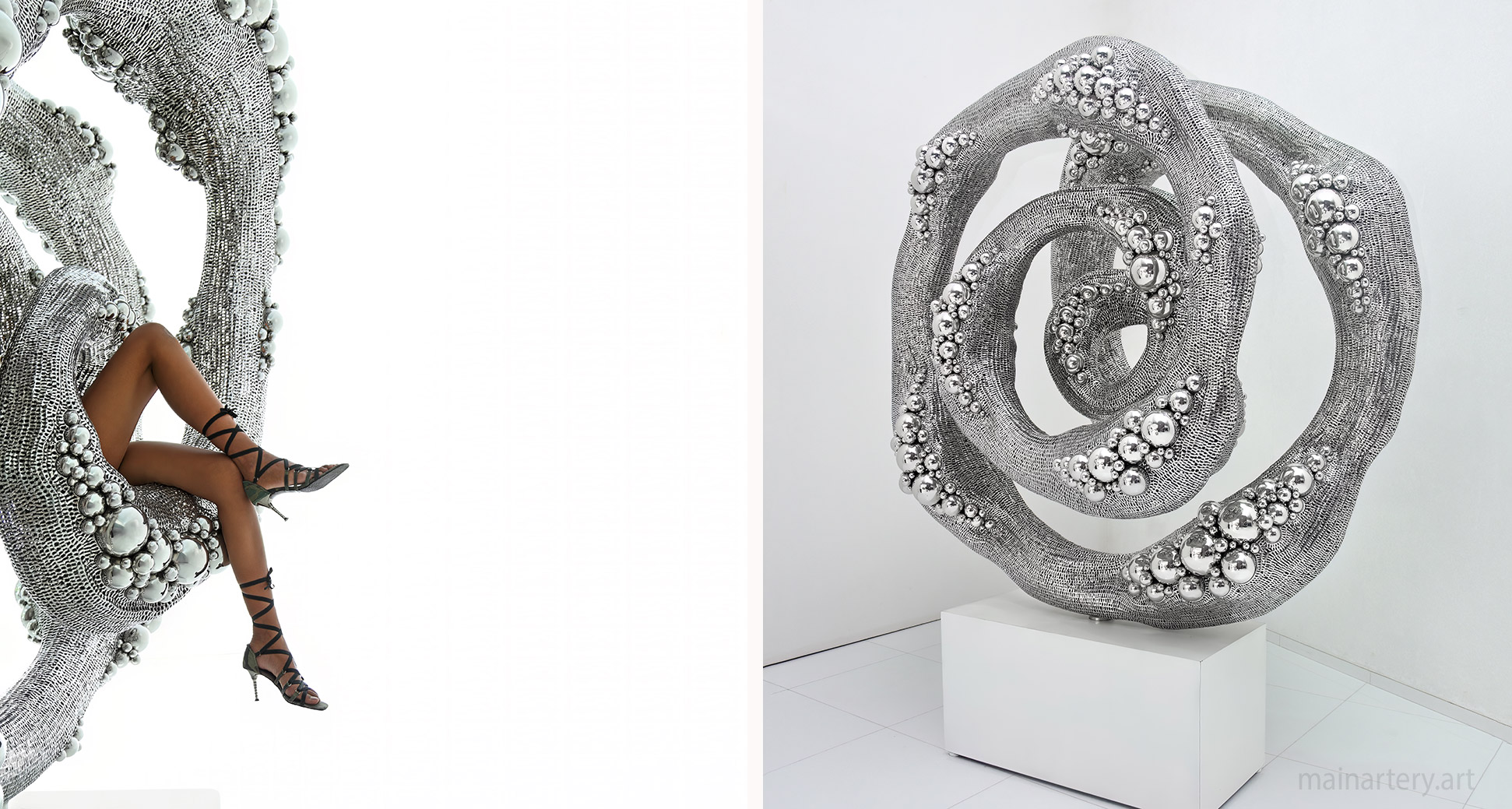 final discovery mainartery monumental organic steel sculpture image