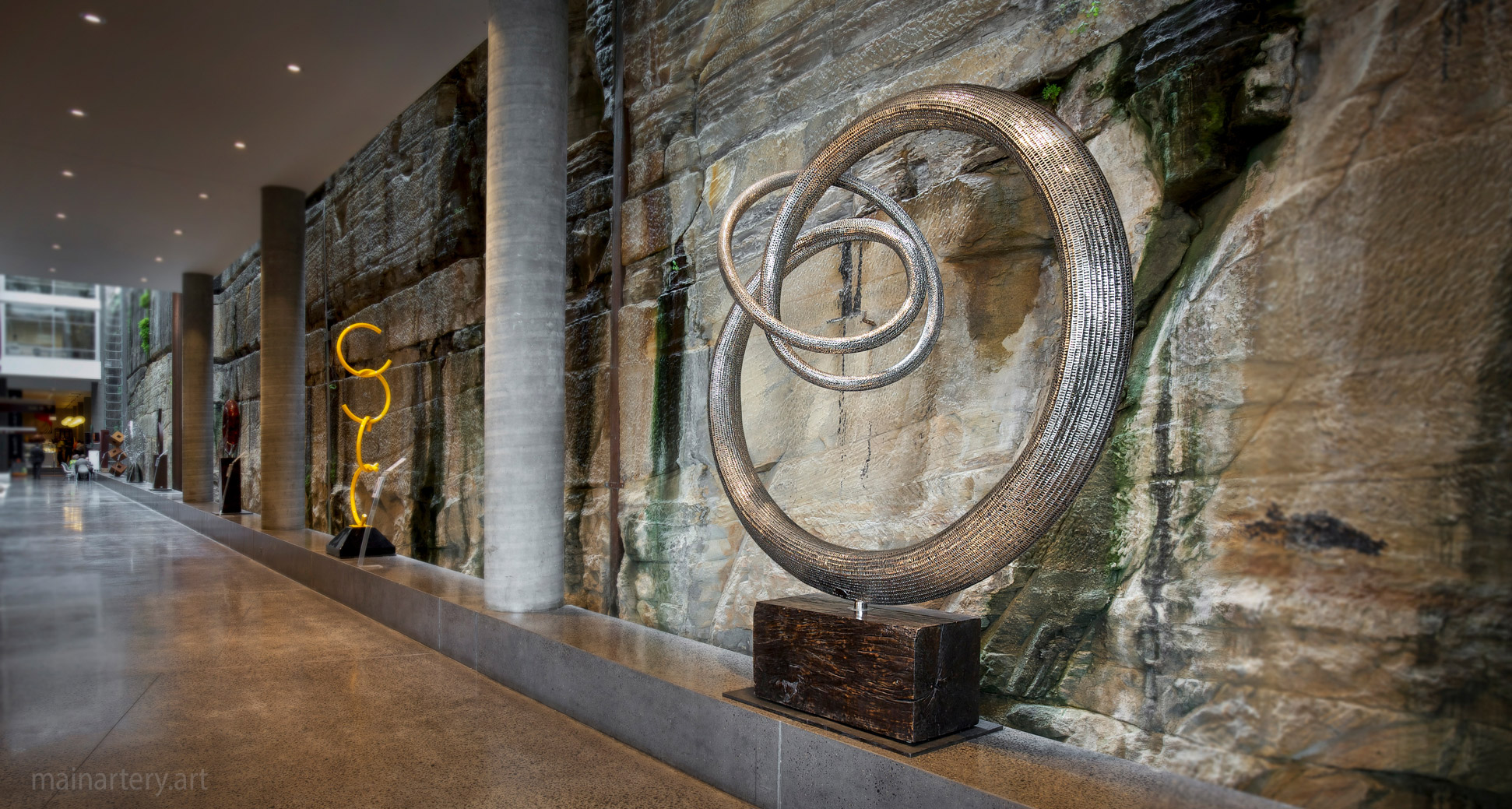 freestanding polished abstract organic artwork image