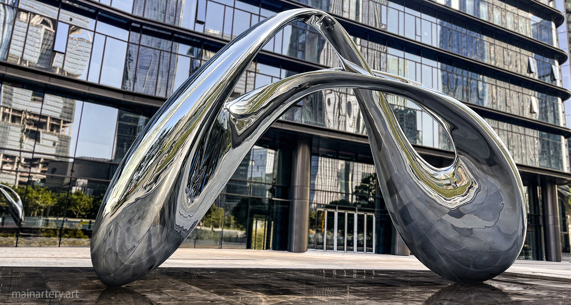 giant modern landscape sculpture statement image