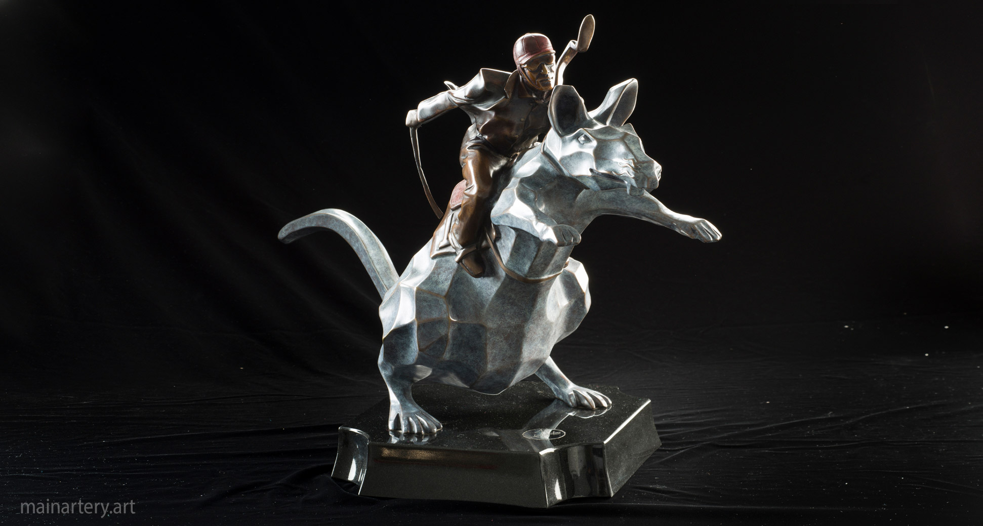interior multi patina forms of experience rat sculpture image