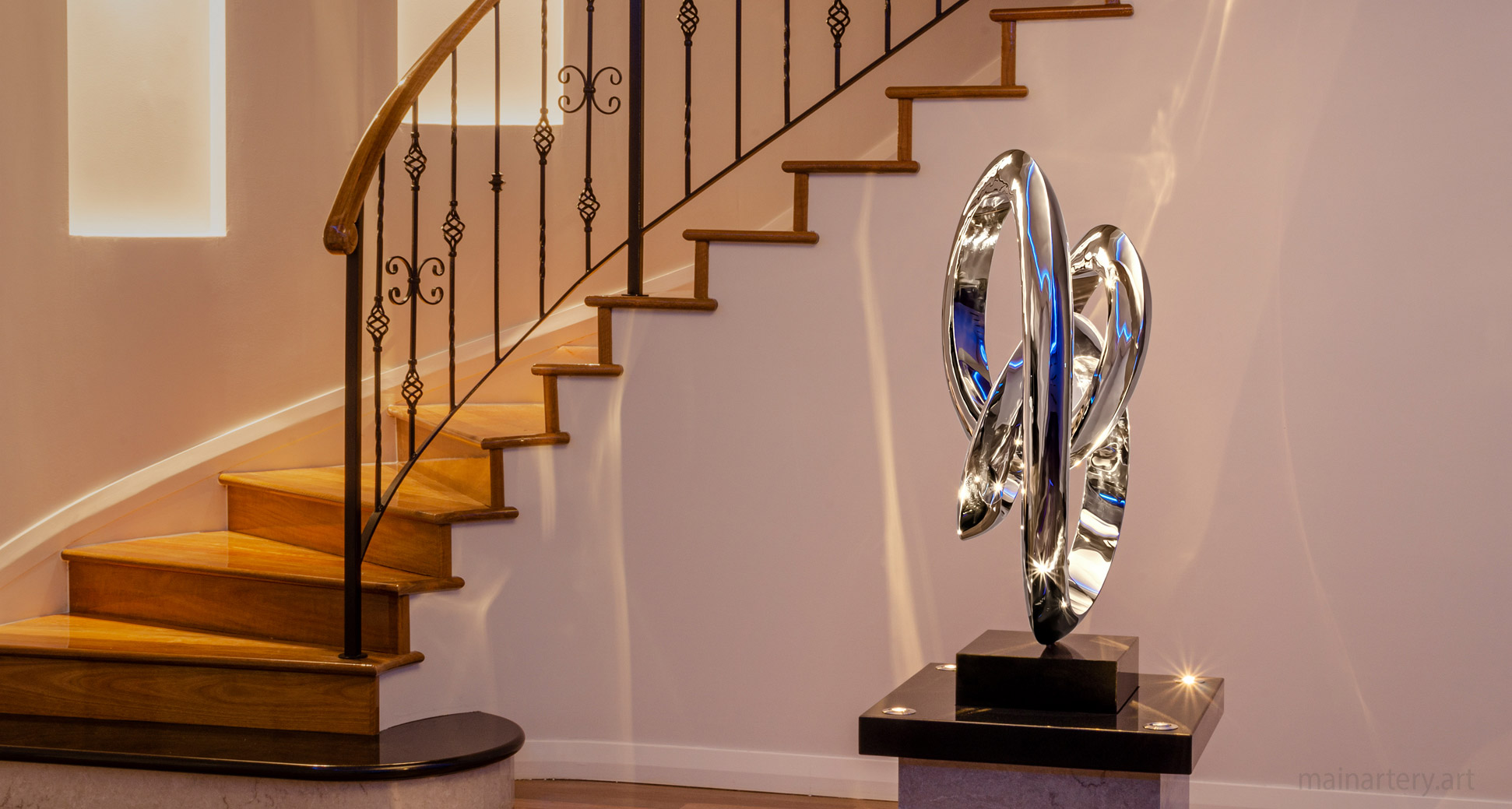 medium mirror polished contemporary interior artwork image