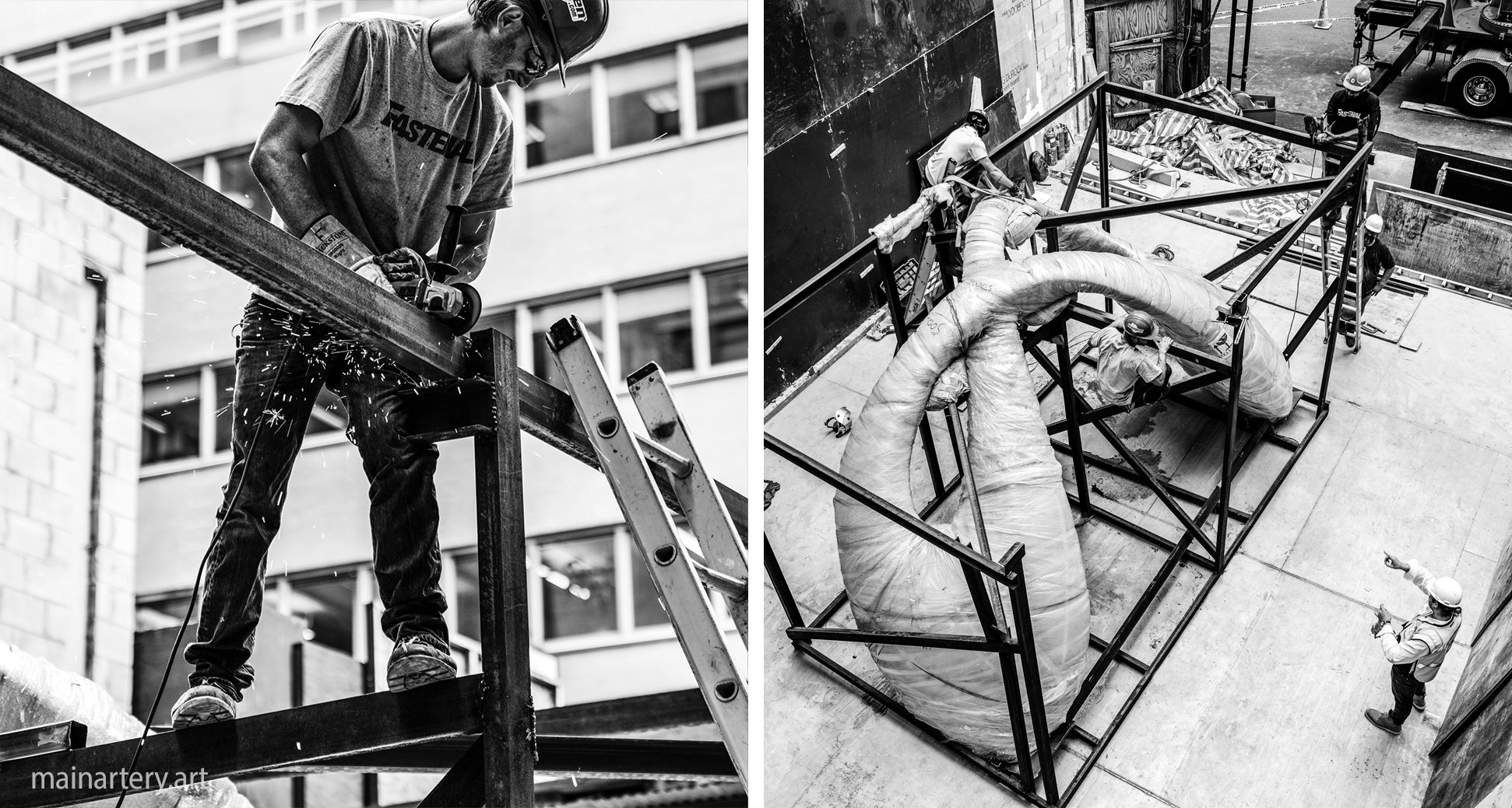 new york massive building sculpture placed image