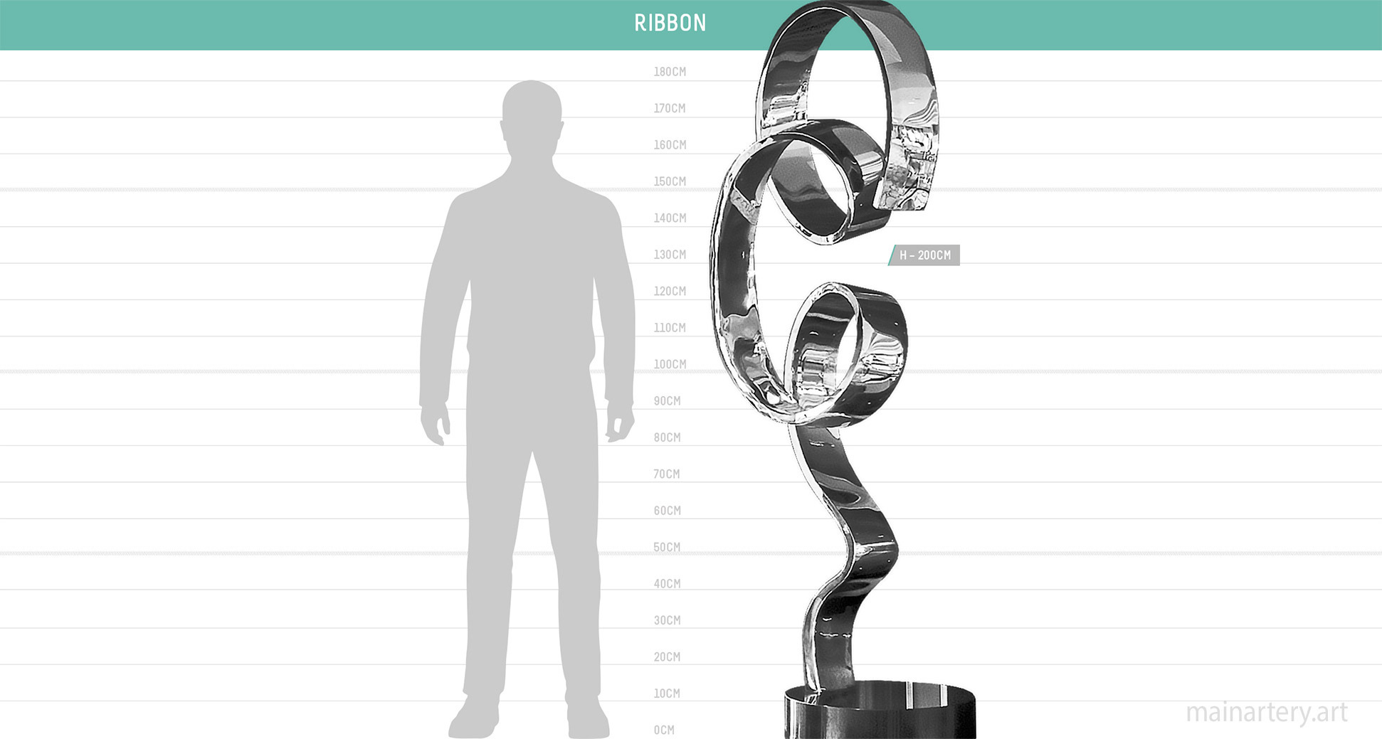size sheet ribbon sculpture project mainartery image