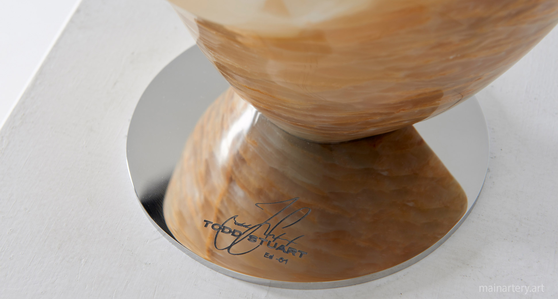 small stone modern totem sculpture image