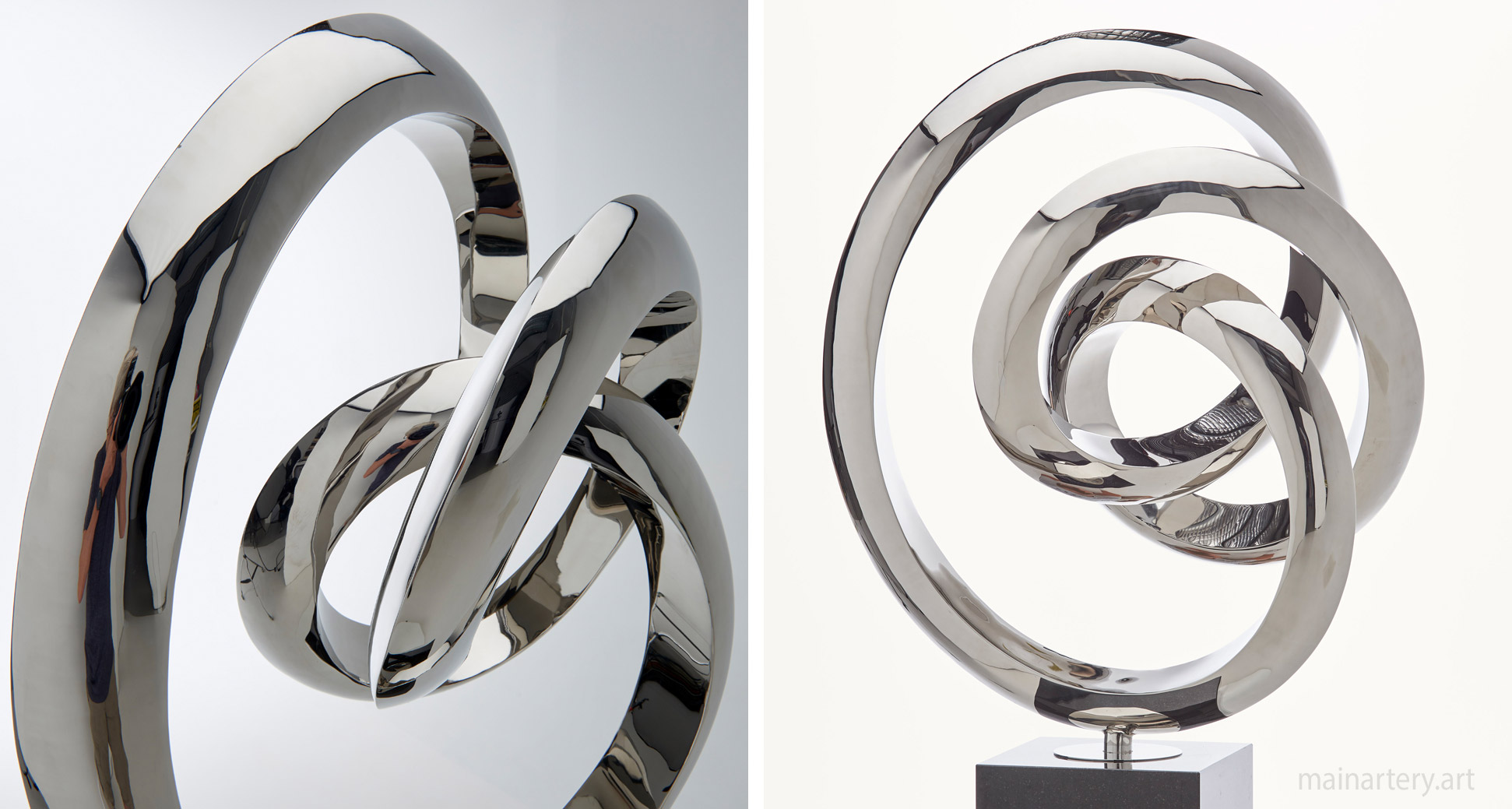 freestanding metal organic abstract sculpture image