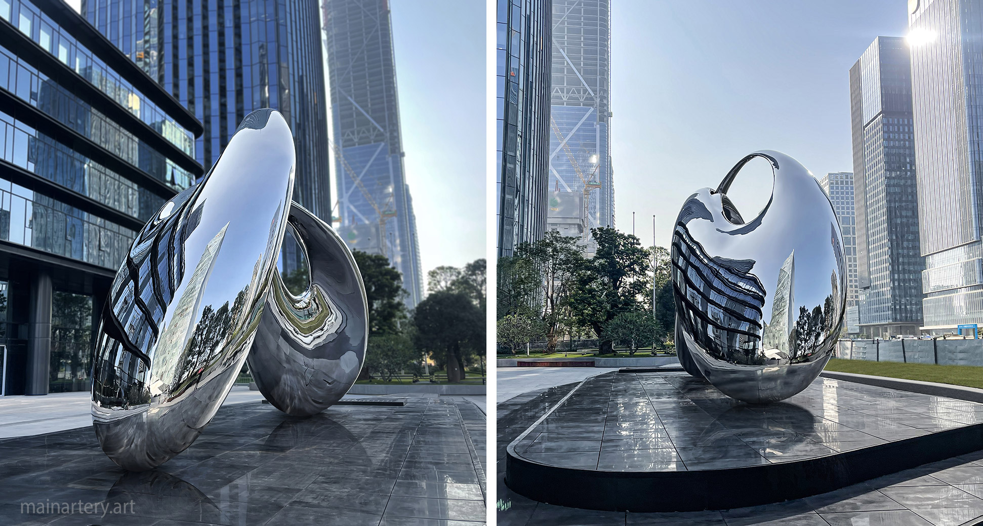 large commercial architectural urban sculpture public art image