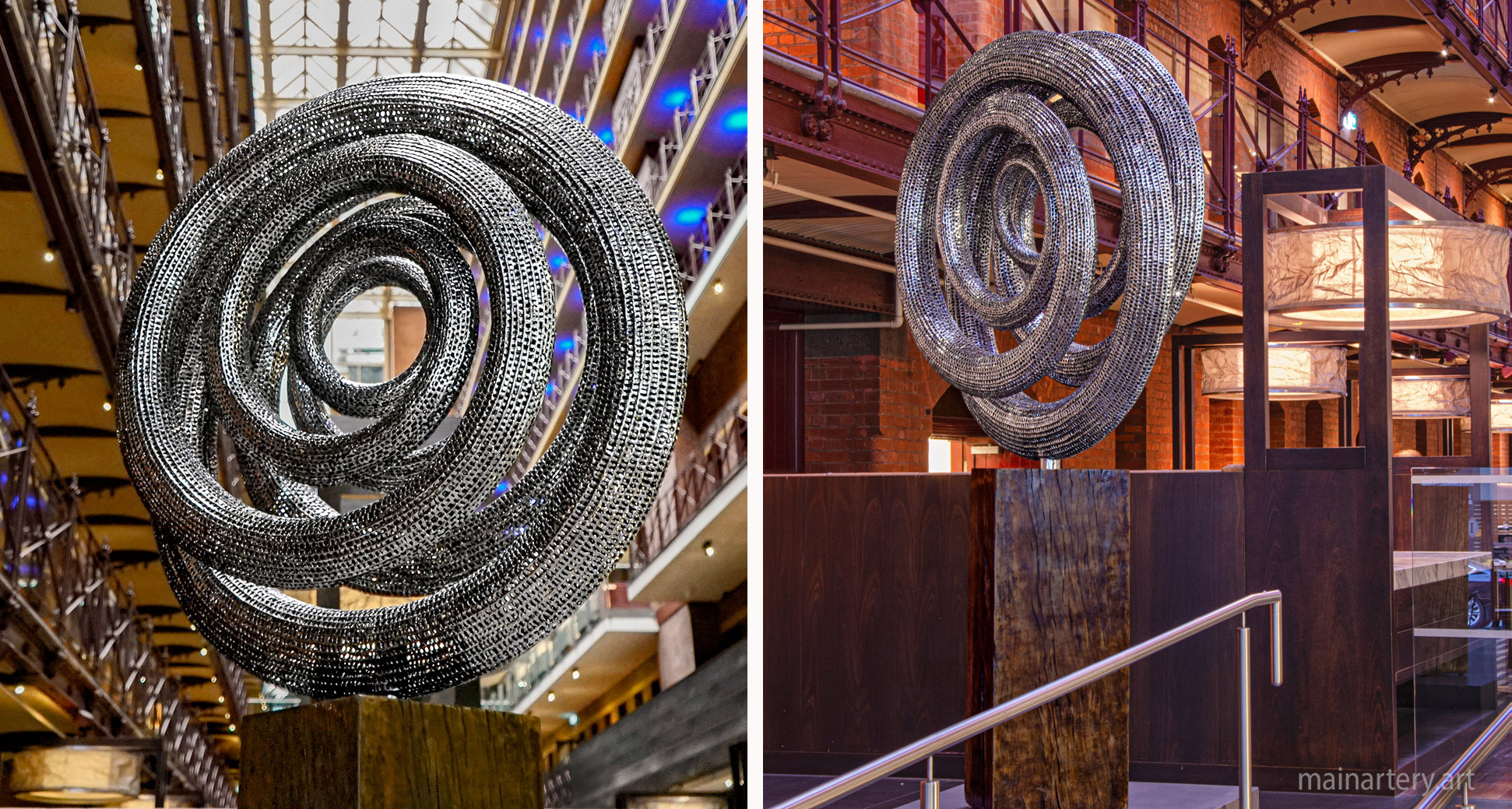 large mirror polished contemporary interior artwork image