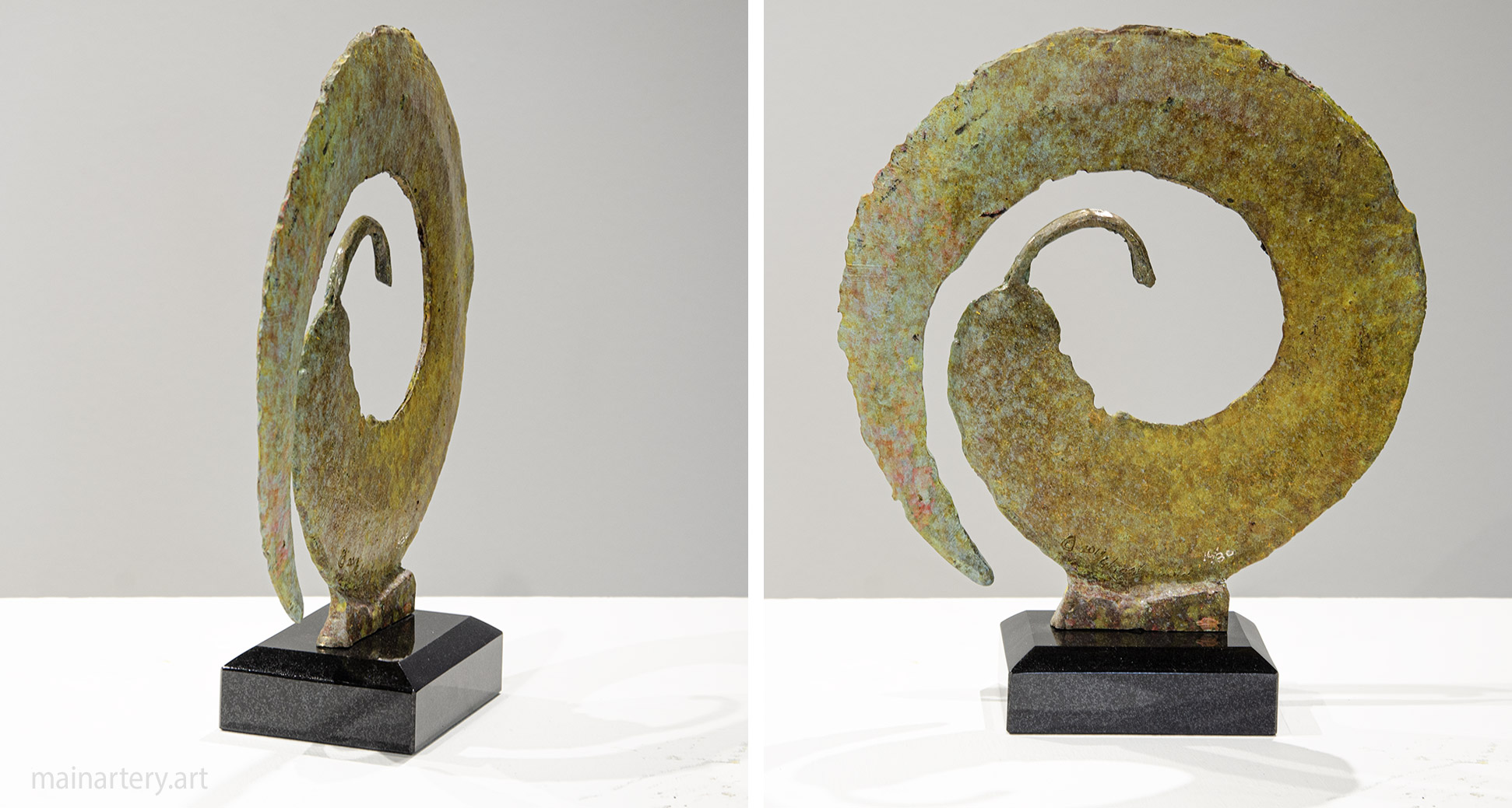 miniature coffee table eucalyptus gum leaf sculpture image