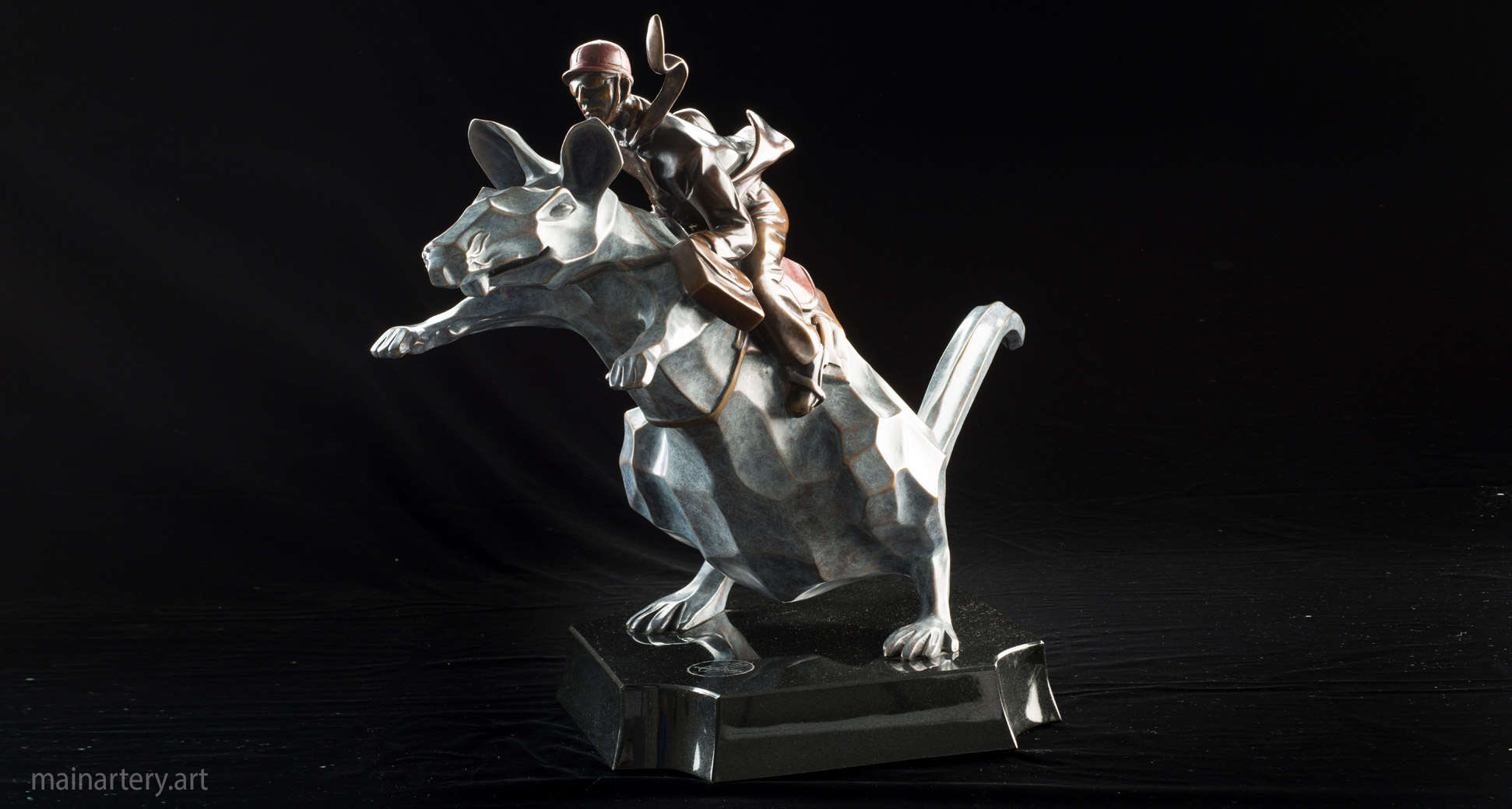 small patina contemporary rat art image