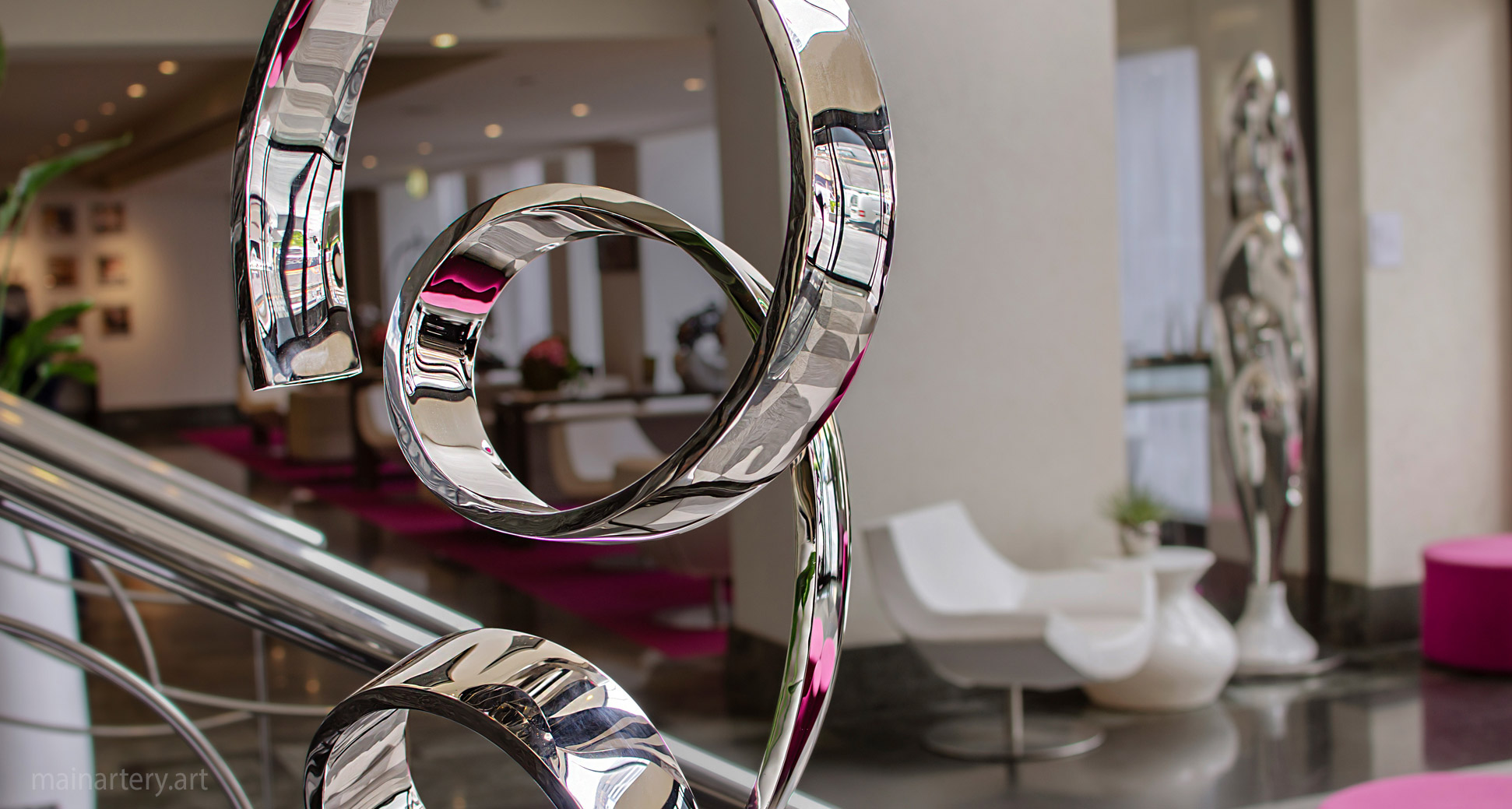 small stainless modern interior artwork image