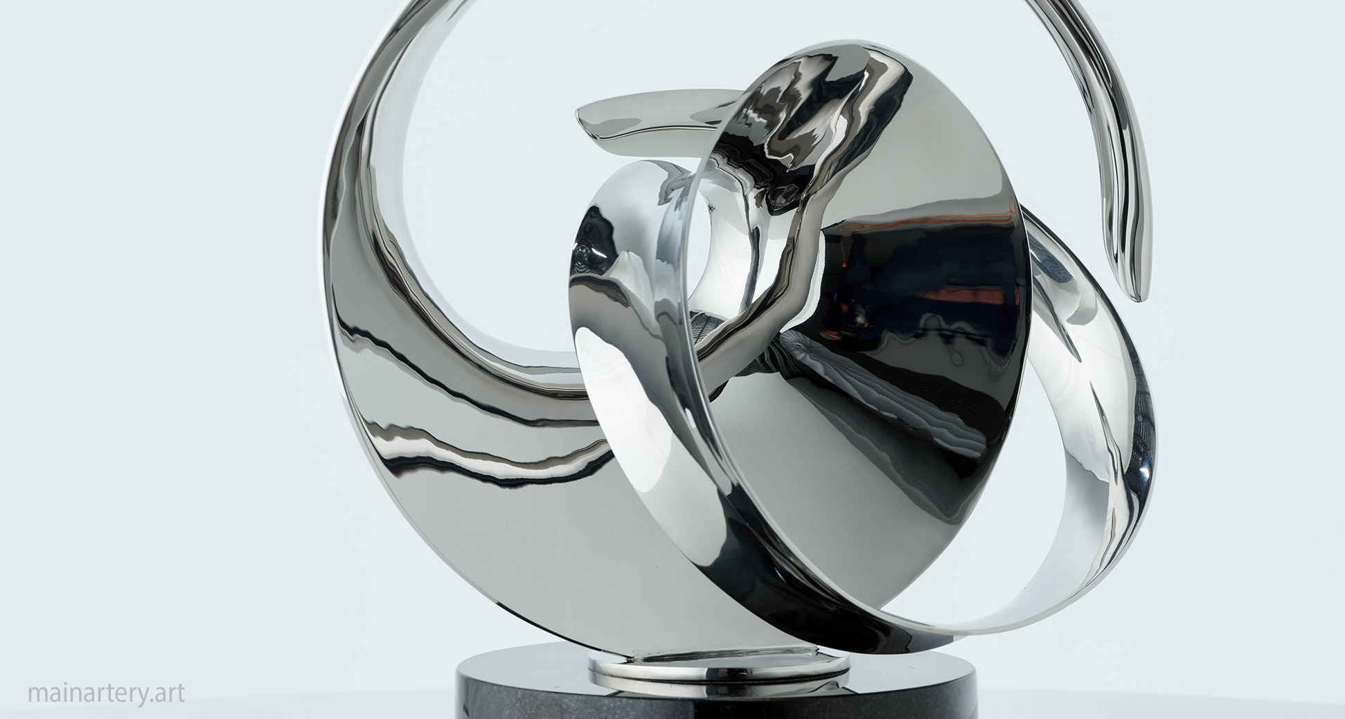 tabletop mirror polished abstract interior art image