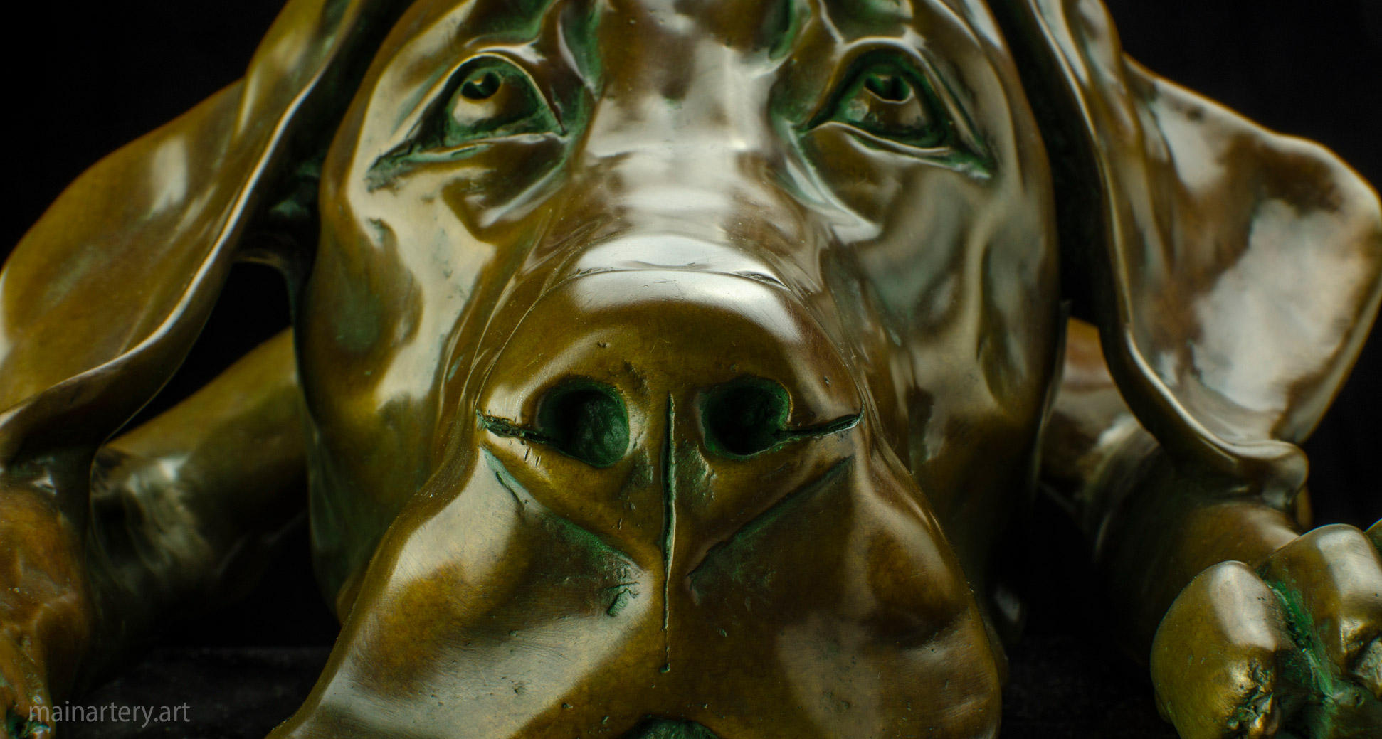 tabletop patina labrador interior sculpture image