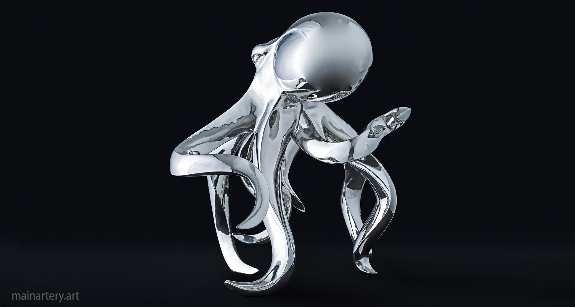 baby stainless steel contemporary interior artwork image