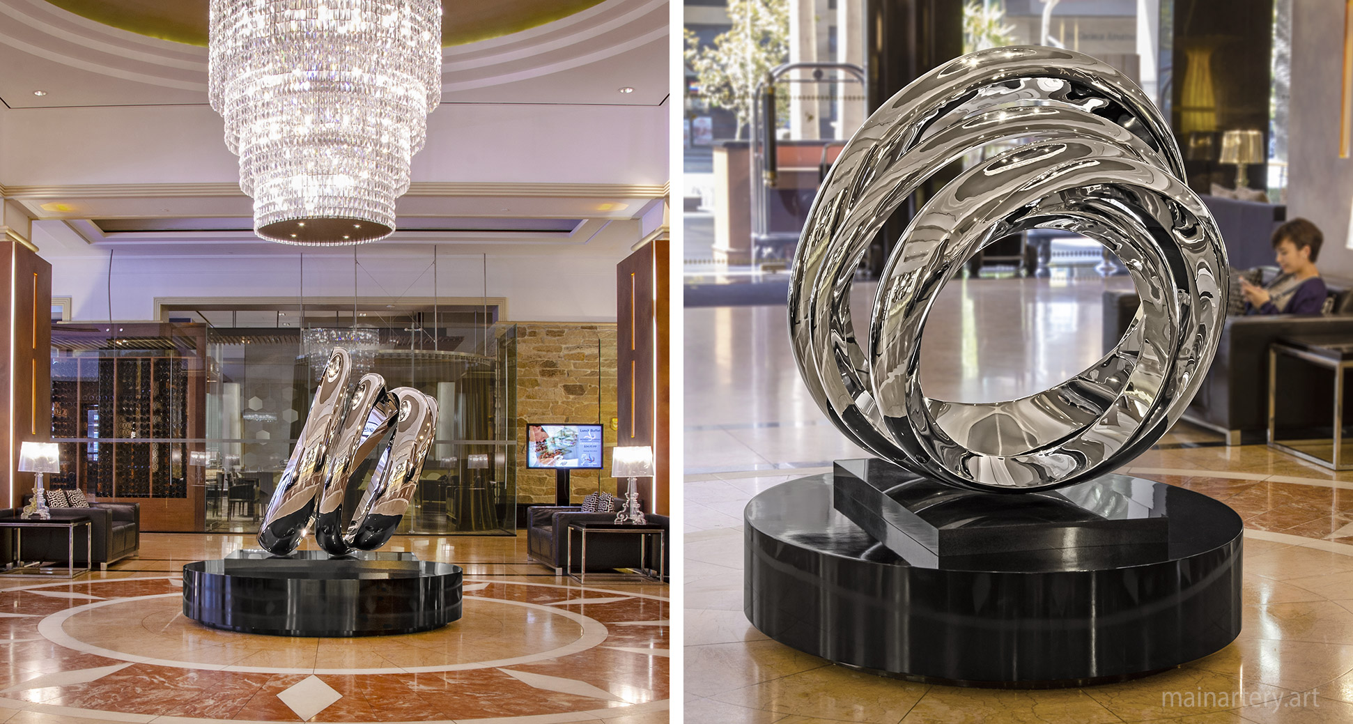 entrance metal organic lobby sculpture image